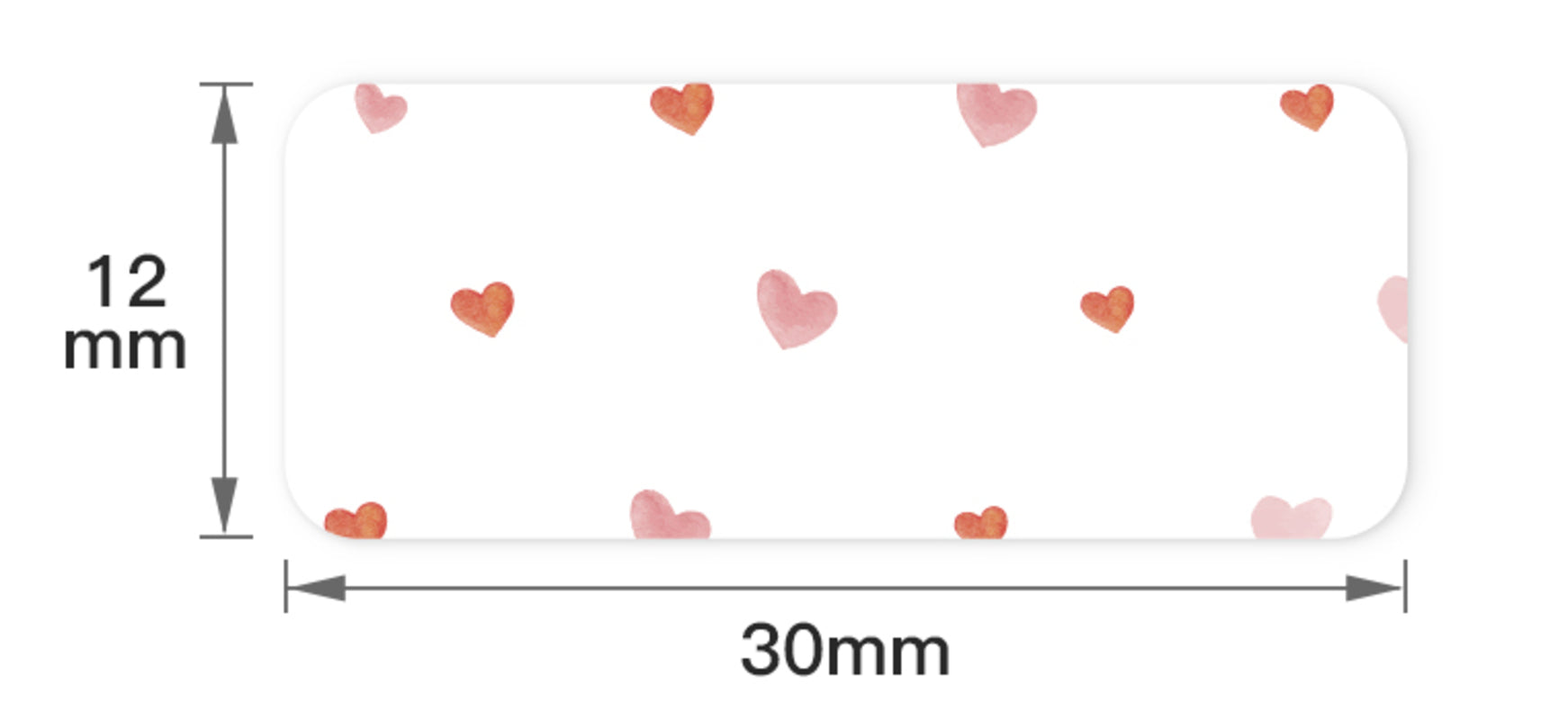 NB147 - NIIMBOT - D11 / D101 / D110 / H1S - 12X30MM - 210 LOVE LABELS