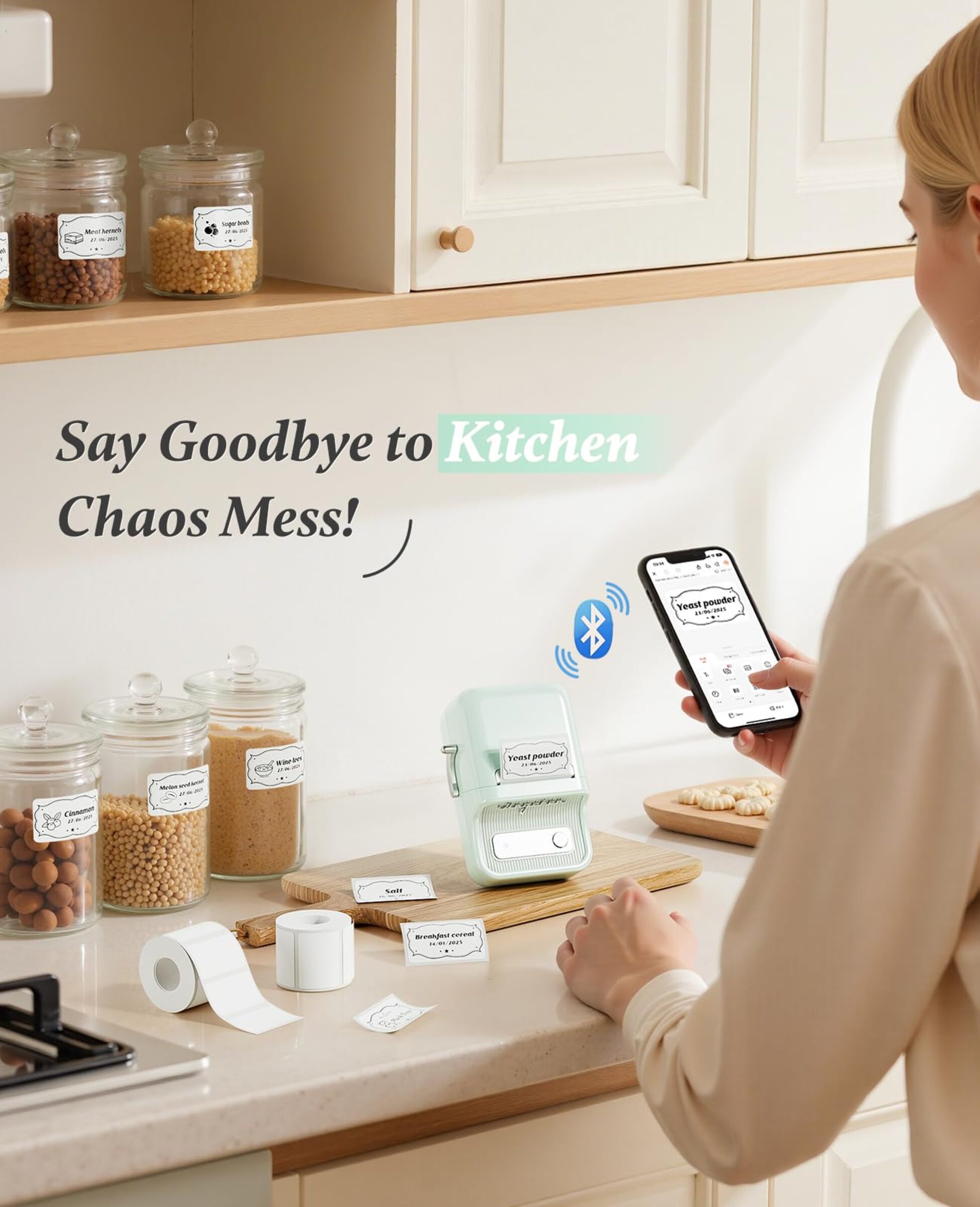 NB109 - NIIMBOT - B21S - PORTABLE THERMAL LABEL BLUETOOTH PRINTER INCL FREE LABEL (50X30MM)