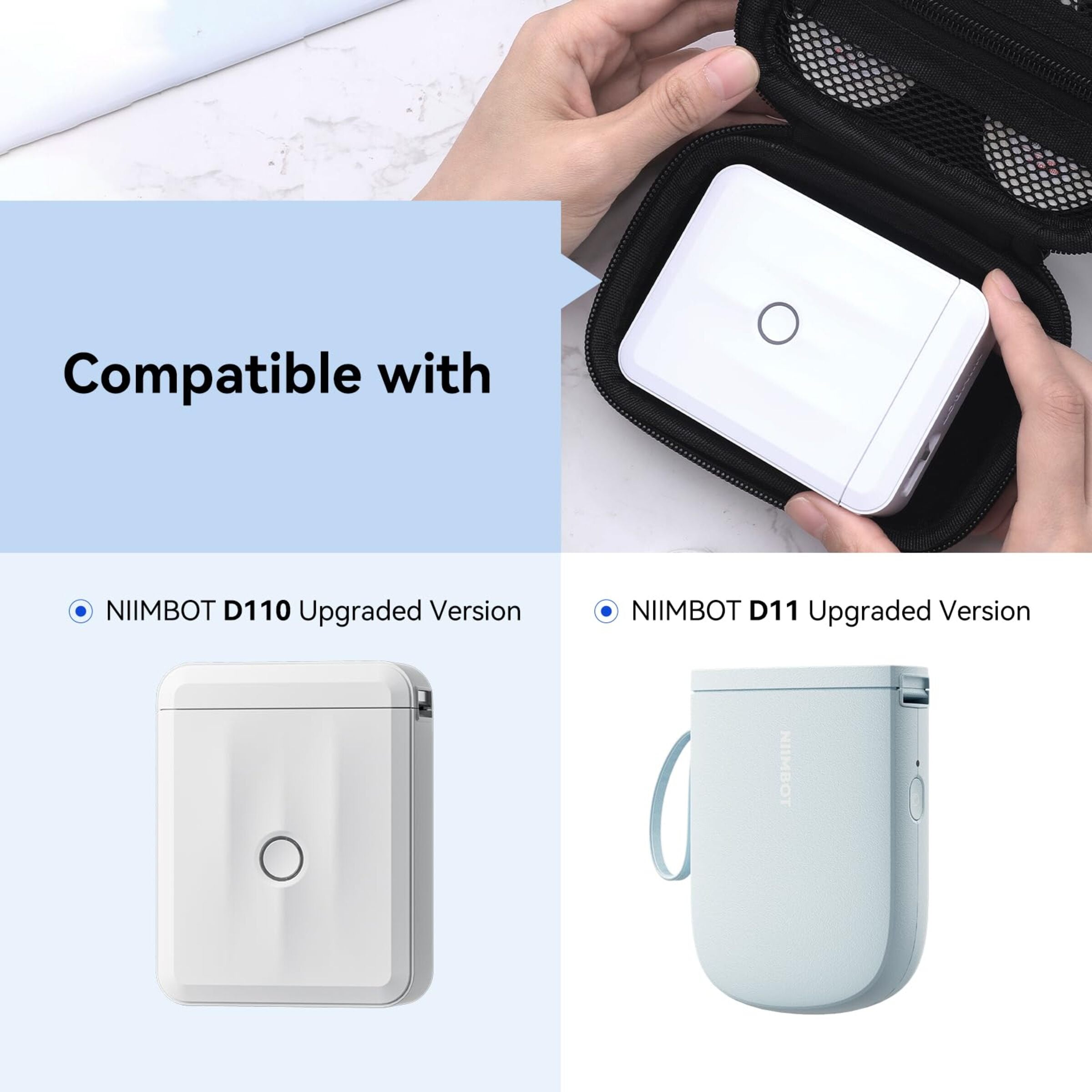 NB519 - NIIMBOT - D11_H / D110_M - STORAGE CASE FOR PRINTER & LABELS - BLACK