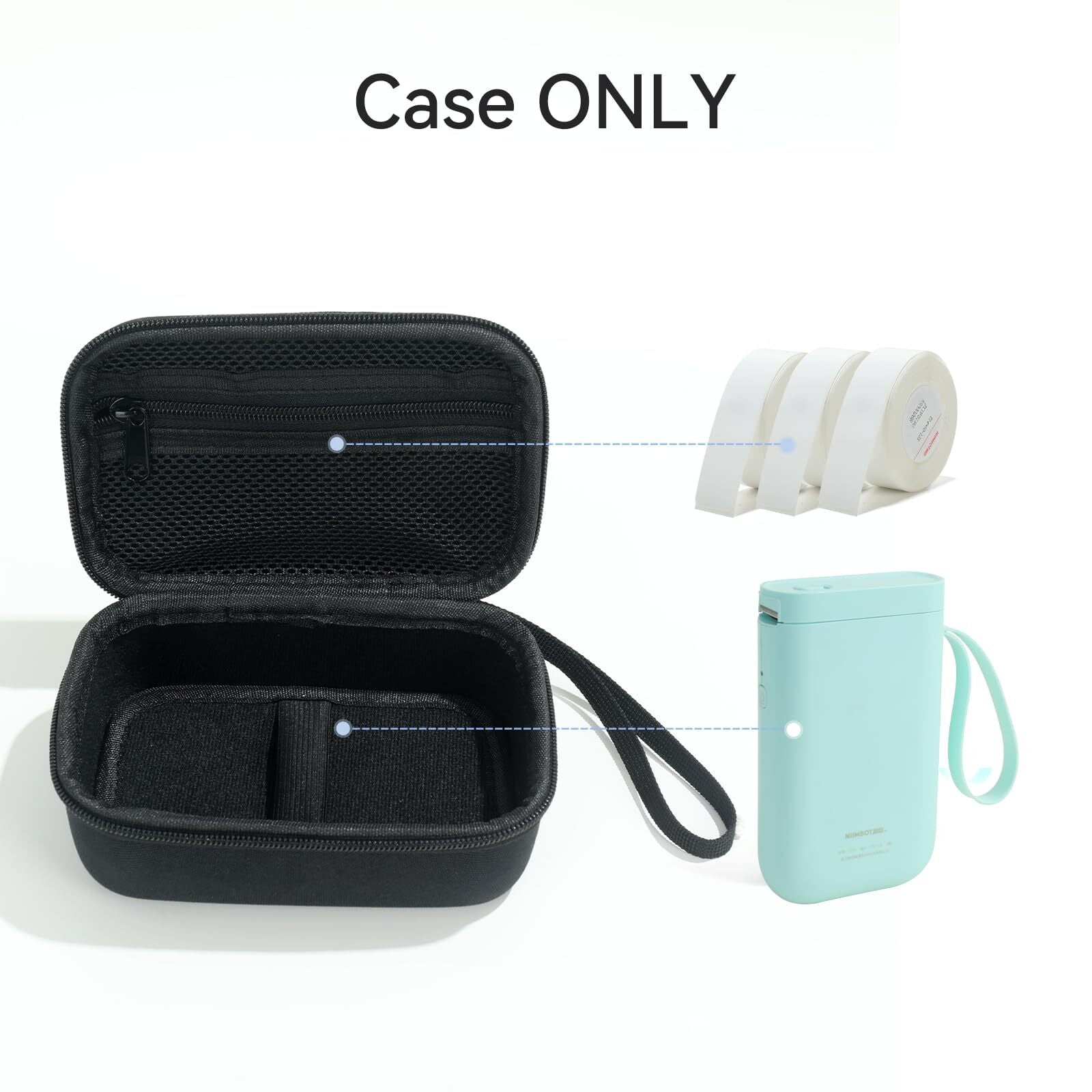 NB518 - NIIMBOT - D11 / D110 / B18 - STORAGE CASE FOR PRINTER & LABELS - BLACK