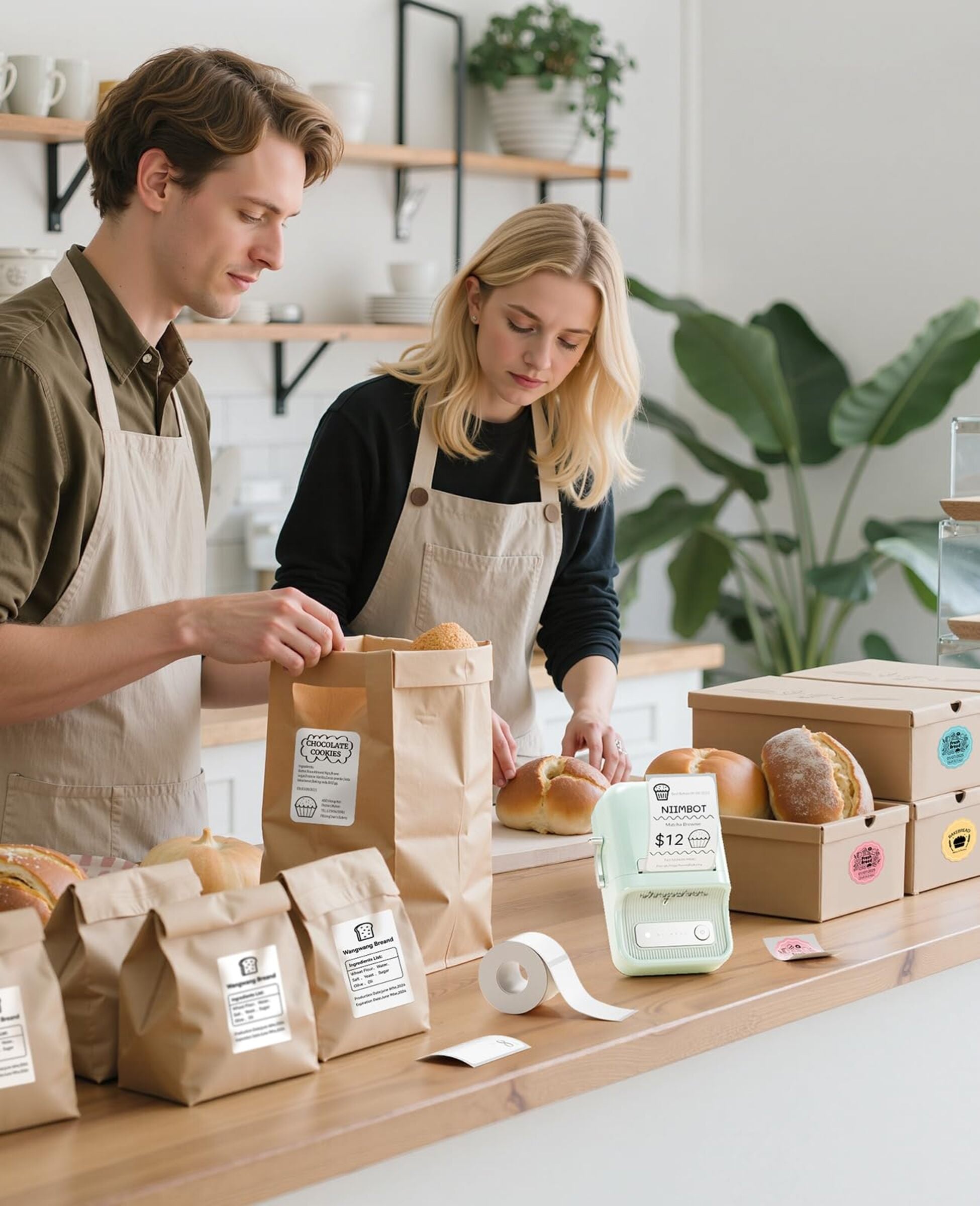 NB109 - NIIMBOT - B21S - PORTABLE THERMAL LABEL BLUETOOTH PRINTER INCL FREE LABEL (50X30MM)