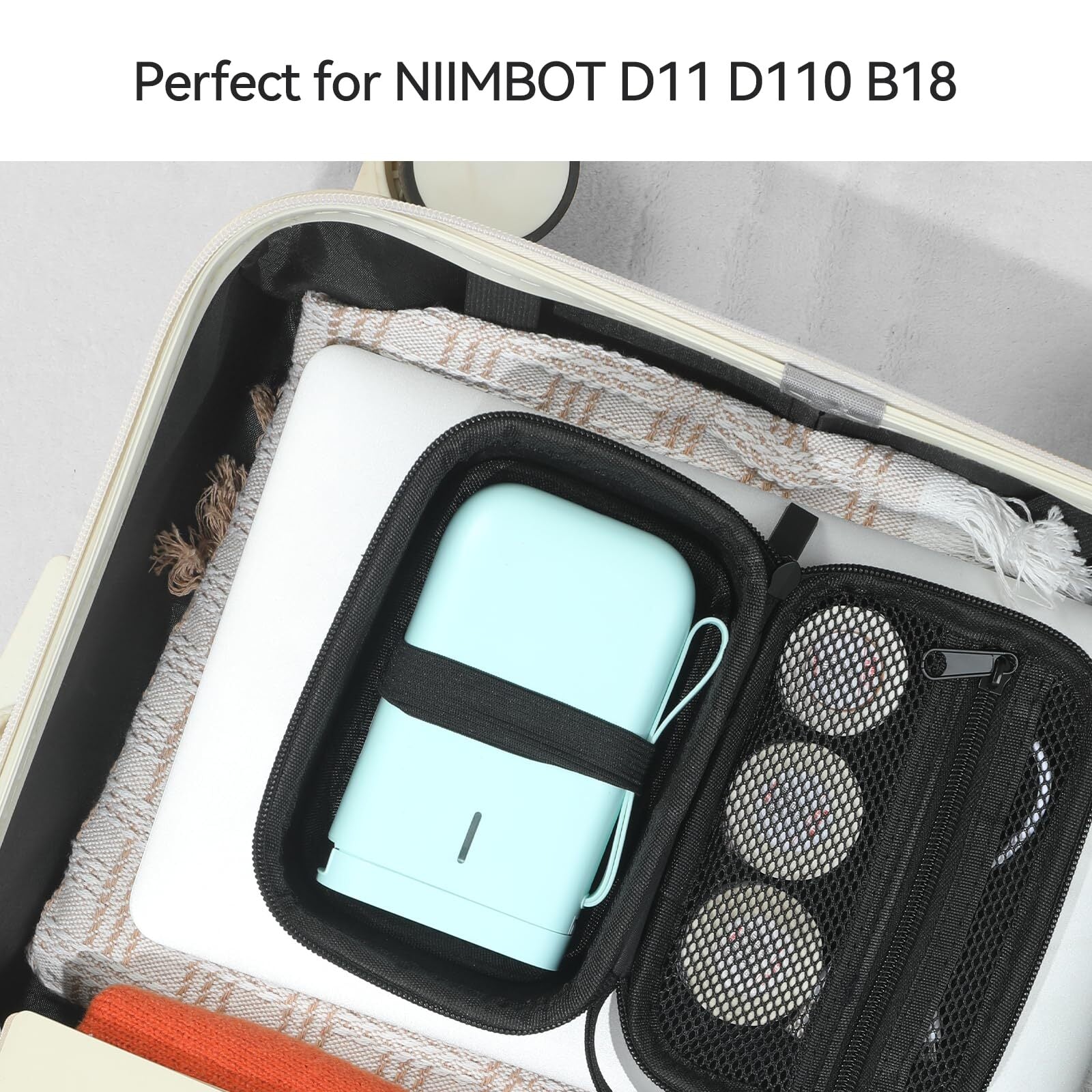 NB518 - NIIMBOT - D11 / D110 / N1 - STORAGE CASE FOR PRINTER & LABELS - BLACK