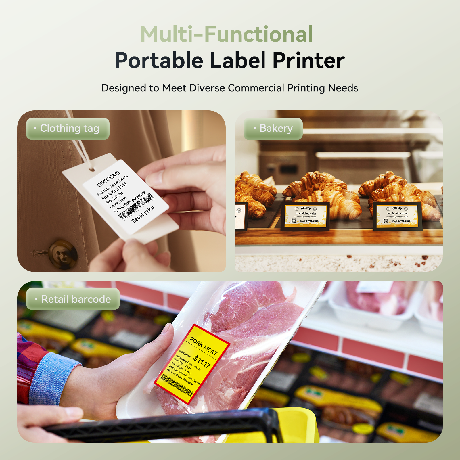 NB493 - NIIMBOT - B1 - PORTABLE THERMAL LABEL BLUETOOTH PRINTER INCL FREE WHITE LABEL (50X30MM)
