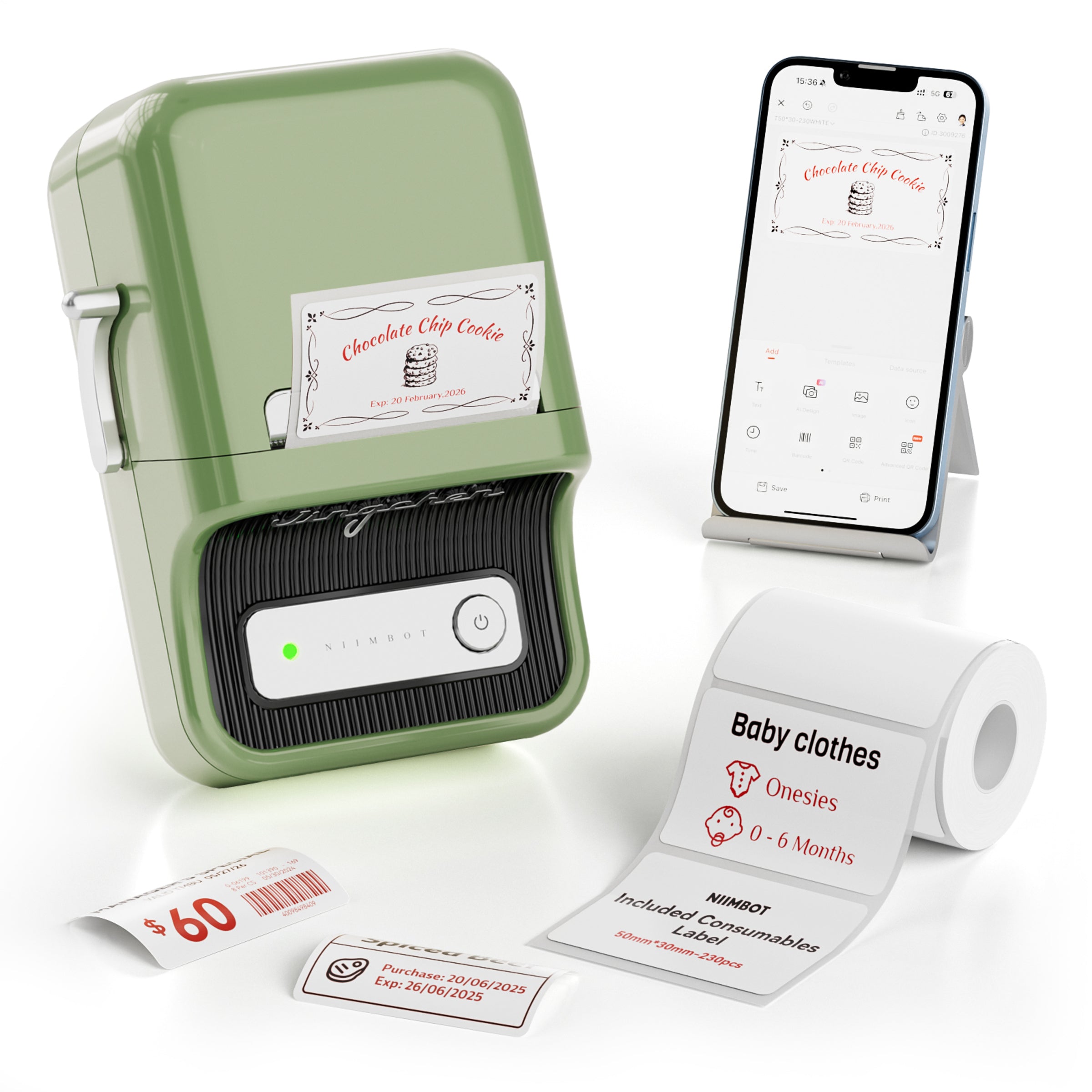 NB607 - NIIMBOT - B21_PRO - 300DPI - PORTABLE THERMAL LABEL BLUETOOTH PRINTER
