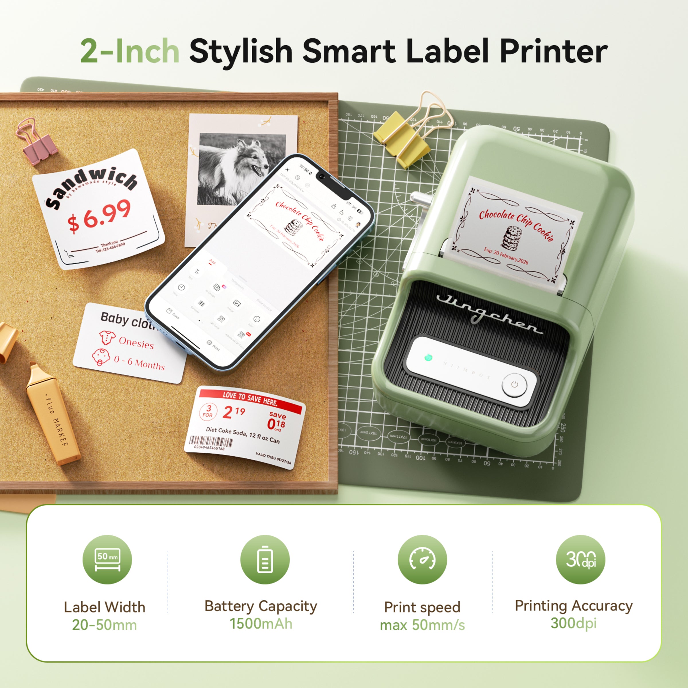 NB607 - NIIMBOT - B21_PRO - 300DPI - PORTABLE THERMAL LABEL BLUETOOTH PRINTER