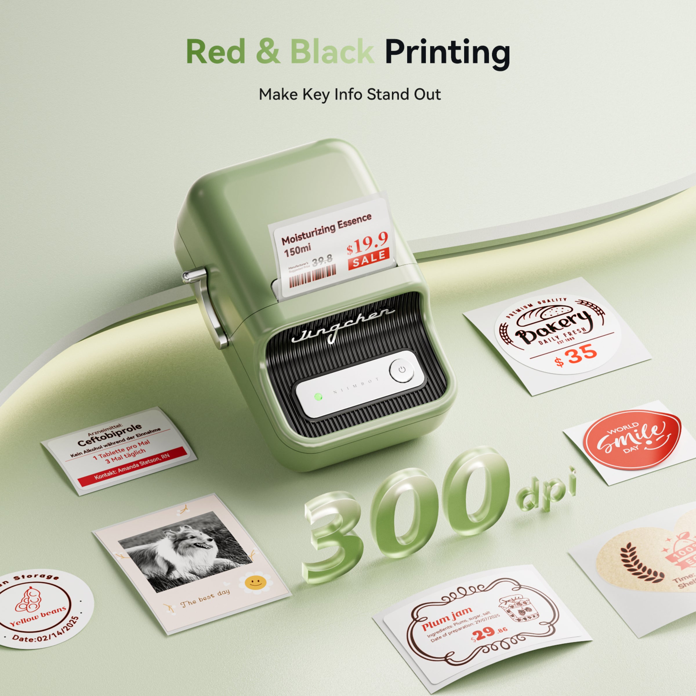 NB607 - NIIMBOT - B21_PRO - 300DPI - PORTABLE THERMAL LABEL BLUETOOTH PRINTER