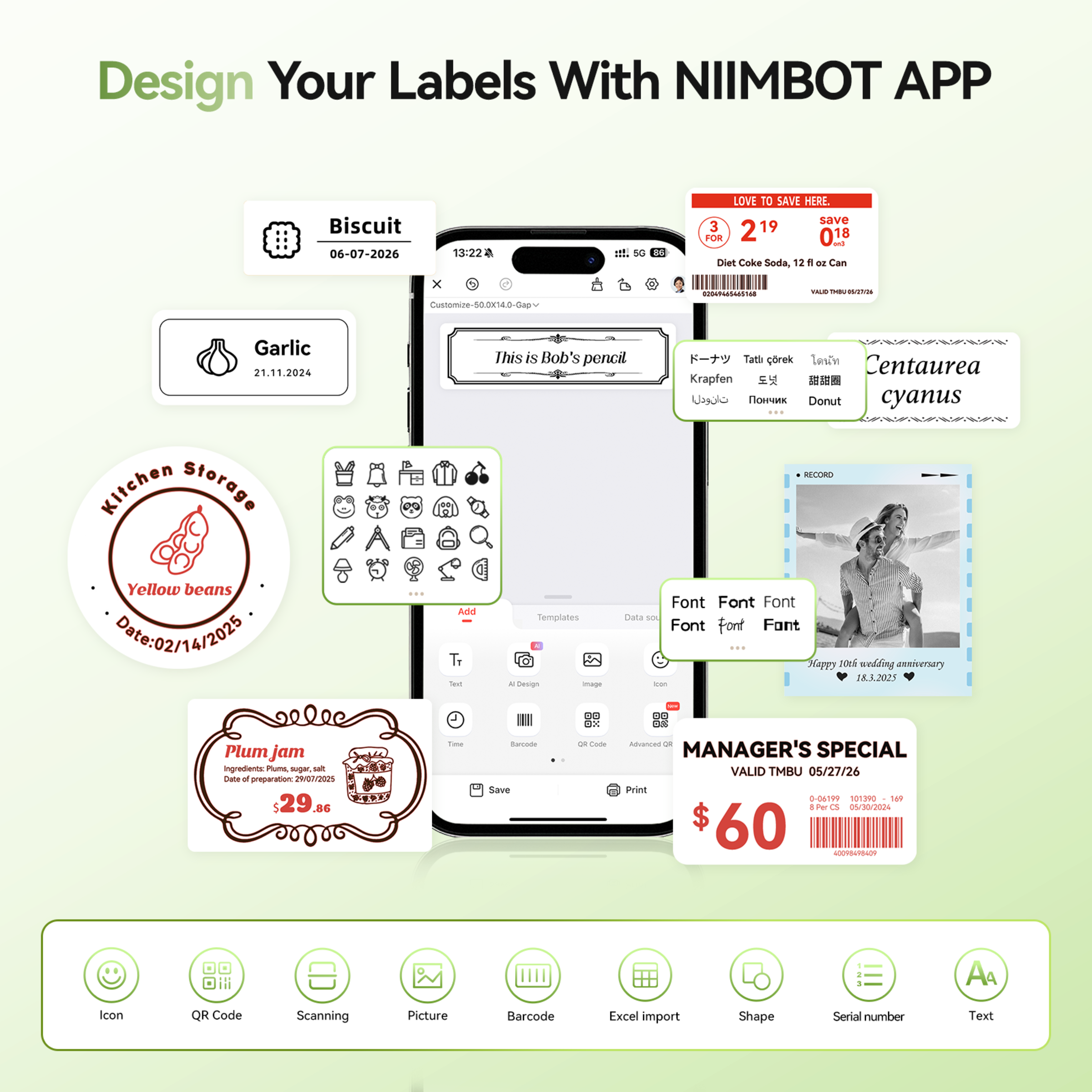 NB607 - NIIMBOT - B21_PRO - 300DPI - PORTABLE THERMAL LABEL BLUETOOTH PRINTER
