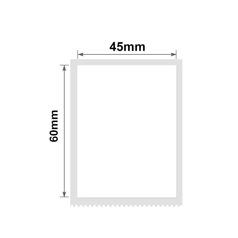 NB196 - NIIMBOT - B1 / B21 / B3S / B4 - 45X60MM - 125 WHITE LABELS