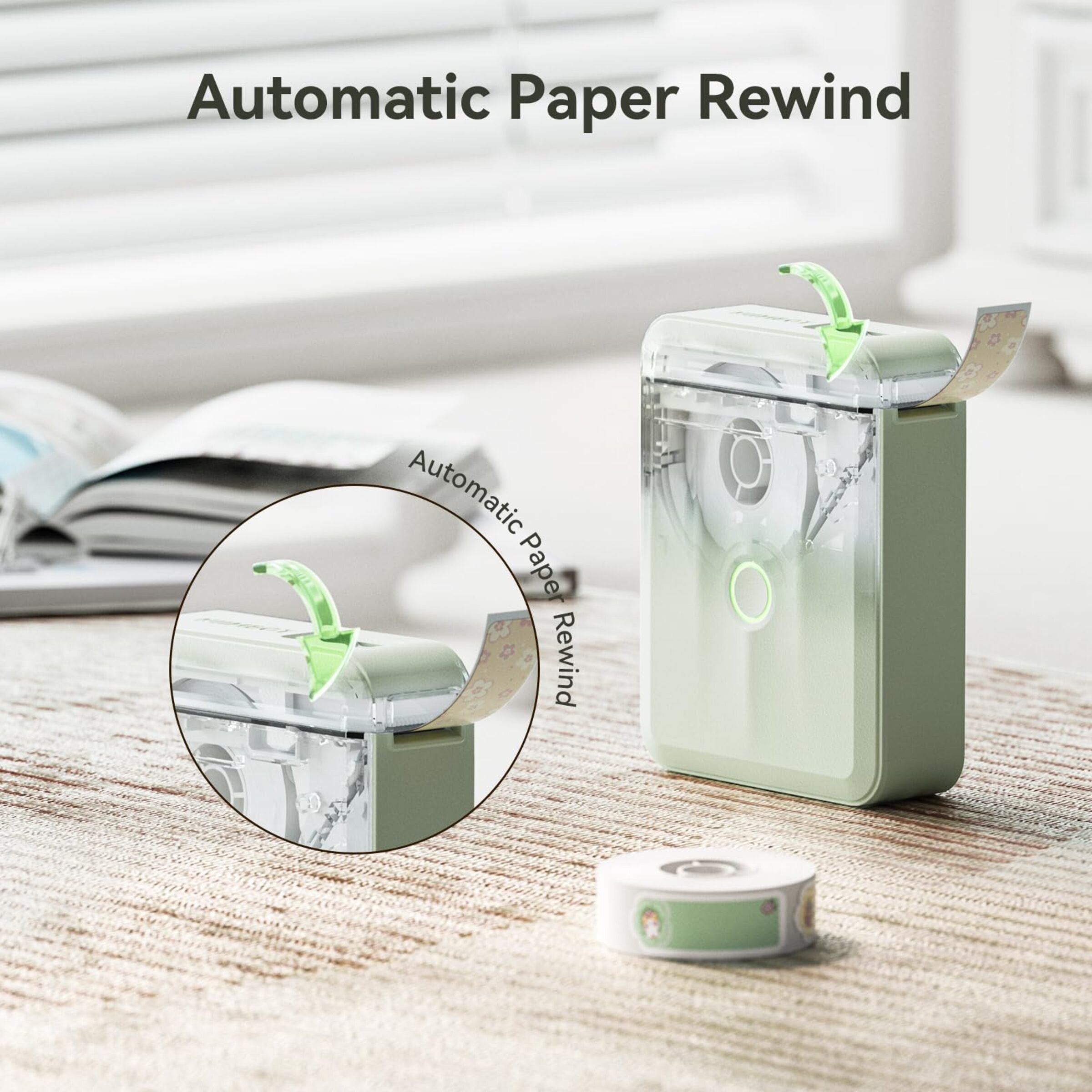 NB524 - NIIMBOT - D110_M - PORTABLE BLUETOOTH LABEL PRINTER INCL FREE LABEL ROLL (12X40MM)