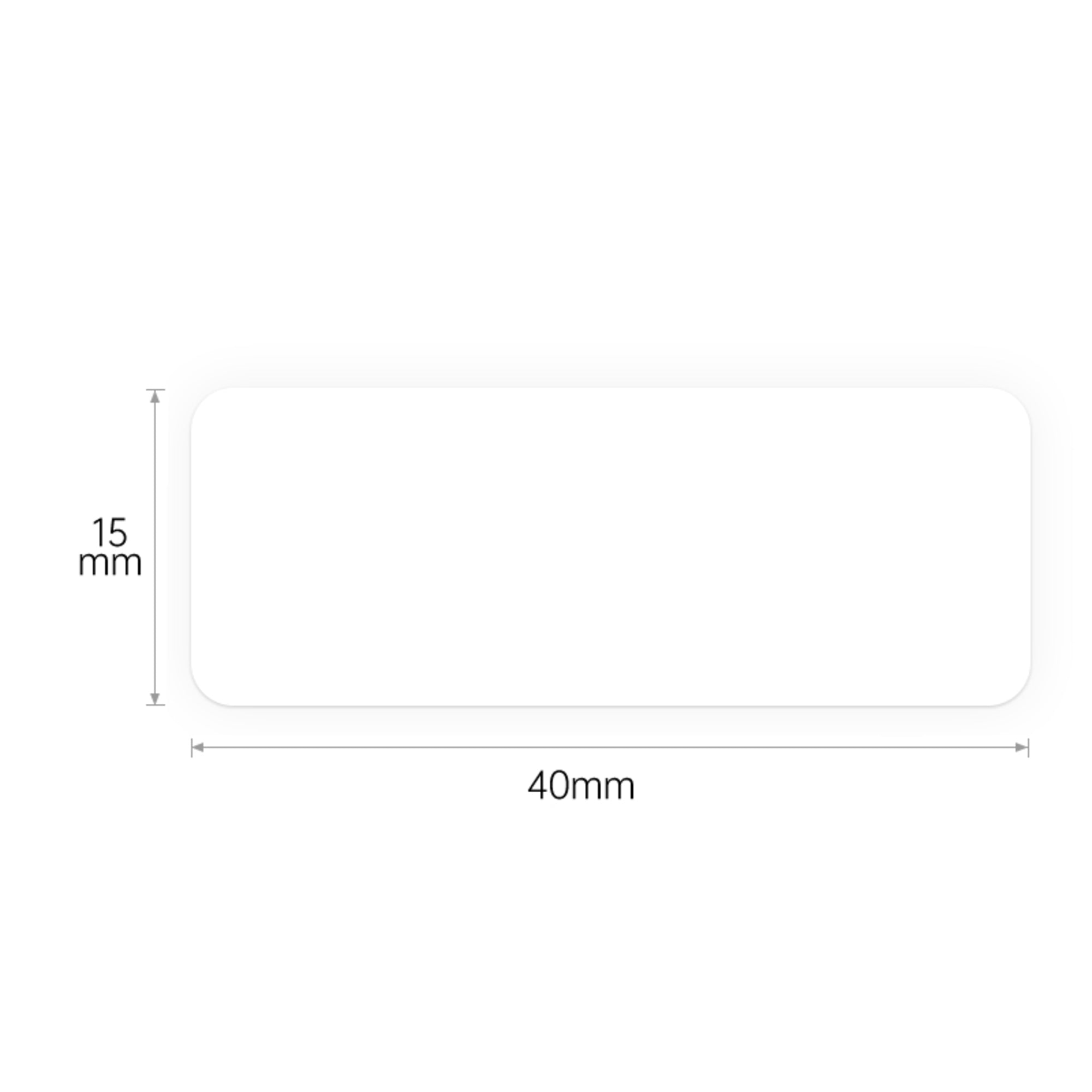 NB117 - NIIMBOT - D11 / D101 / D110 / H1S - 15X40MM - 160 WHITE LABELS