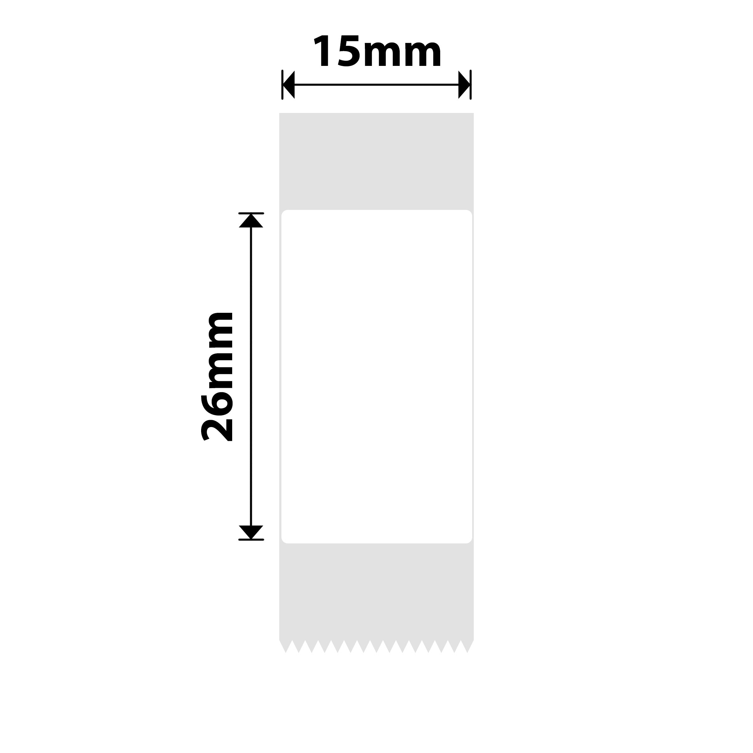 NB105 - NIIMBOT - D11 / D101 / D110 / H1S - 15X26MM - 230 WHITE LABELS