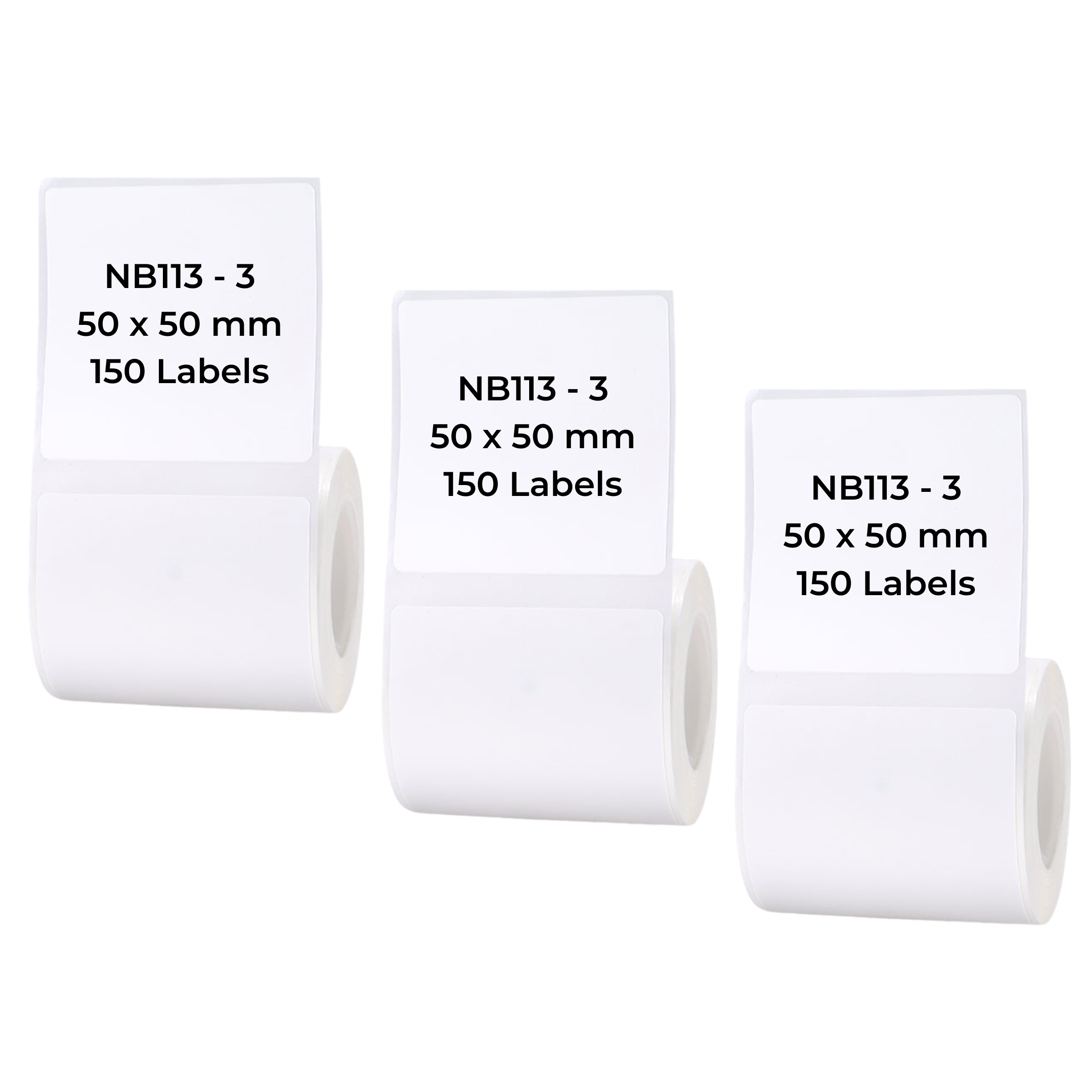 NB113 - NIIMBOT - B1 / B21 / B3S / B4 - 50X50MM - 150 WHITE LABELS
