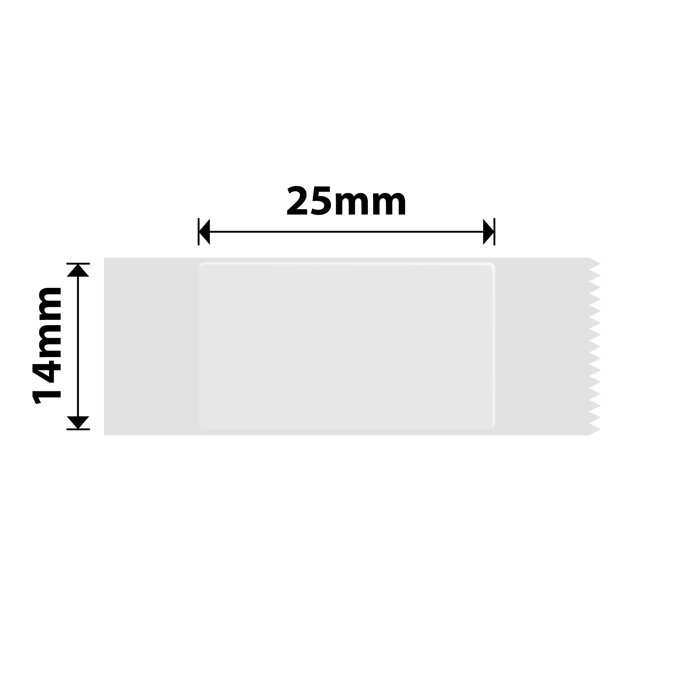 NB115 - NIIMBOT - D11 / D101 / D110 / H1S - 14X25MM - 240 TRANSPARENT LABELS