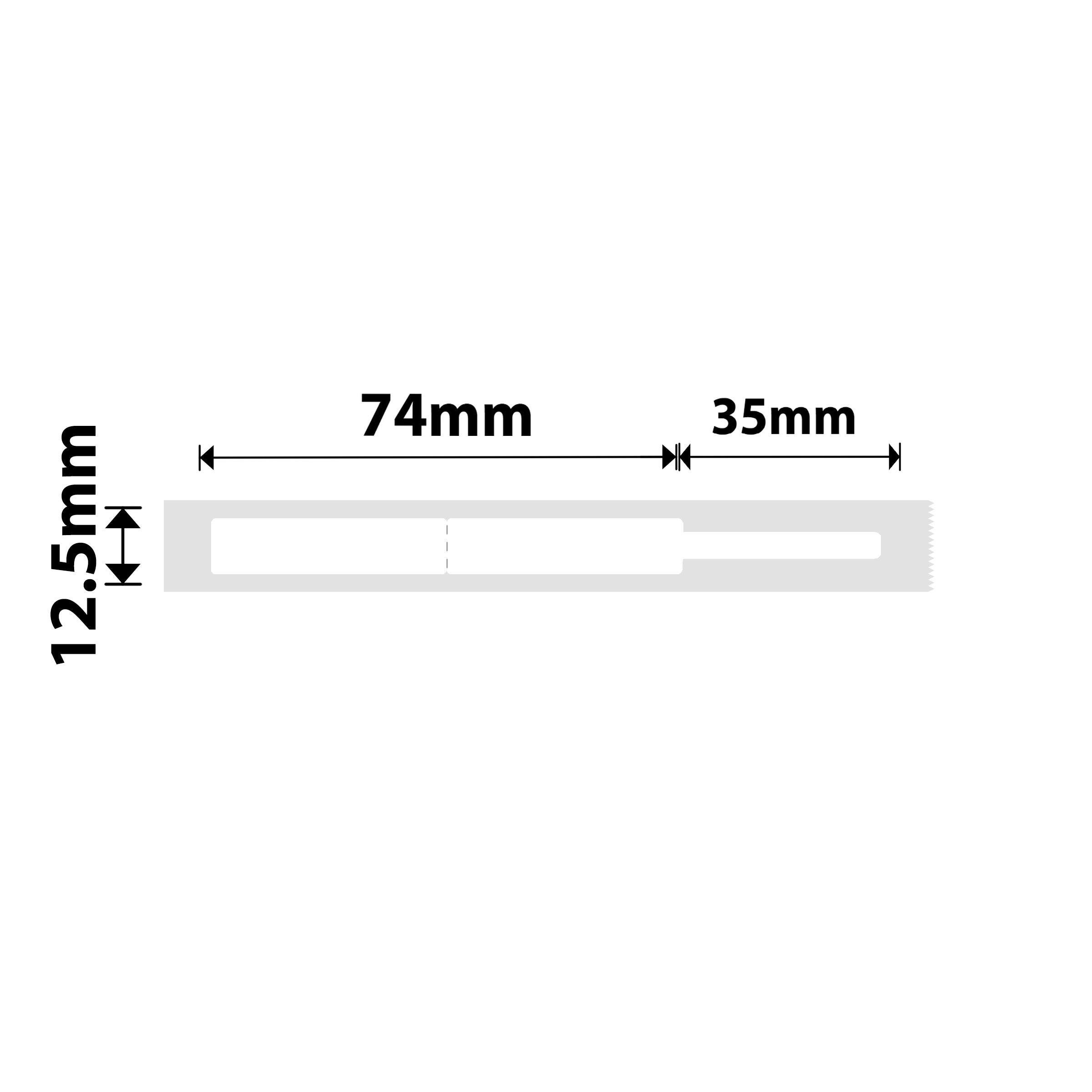 NB118 - NIIMBOT - D11 / D101 / D110 / H1S - 12.5X109MM - 65 WHITE CABLE LABELS
