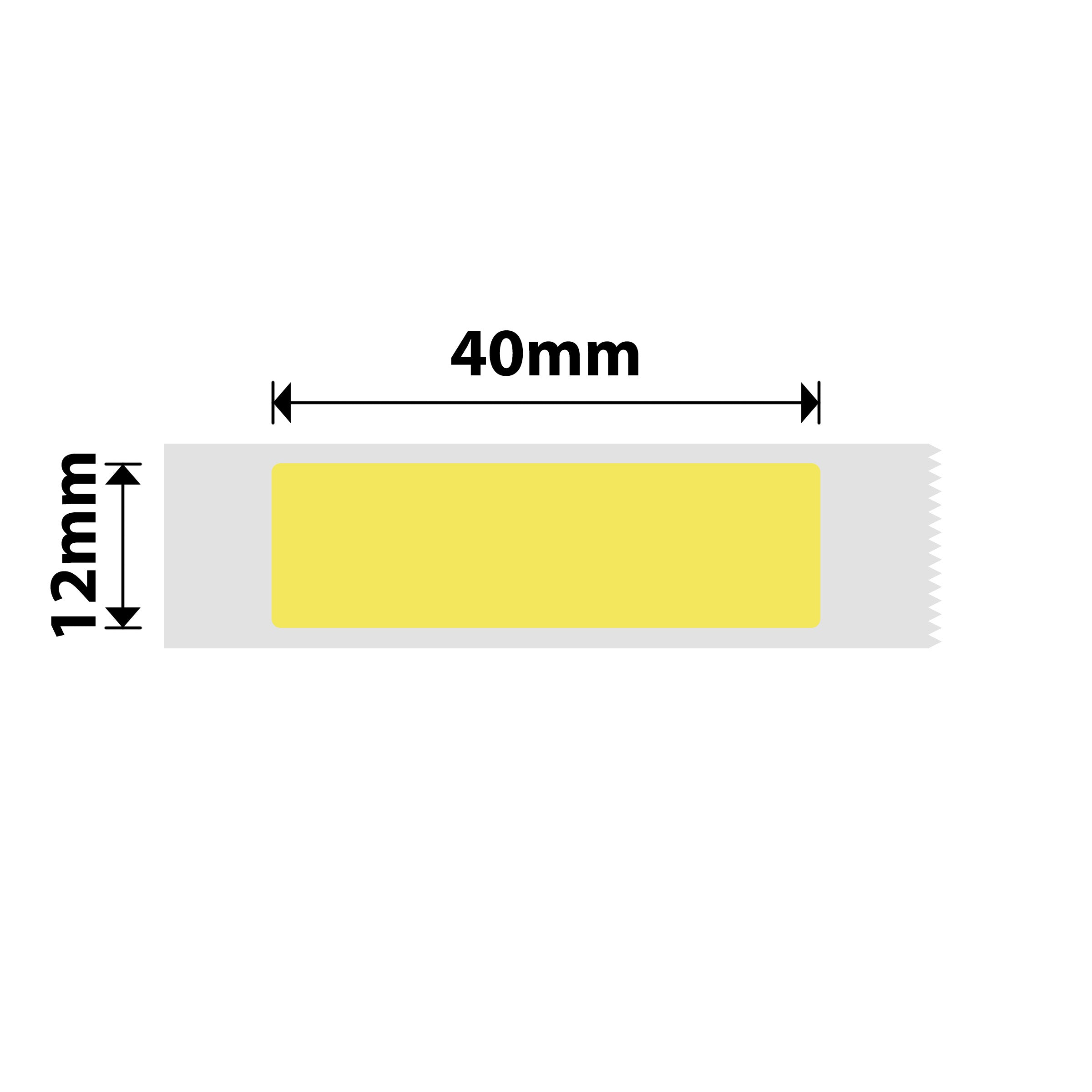 NB131 - NIIMBOT - D11 / D101 / D110 / H1S - 12X40MM - 155 BRIGHT YELLOW LABELS