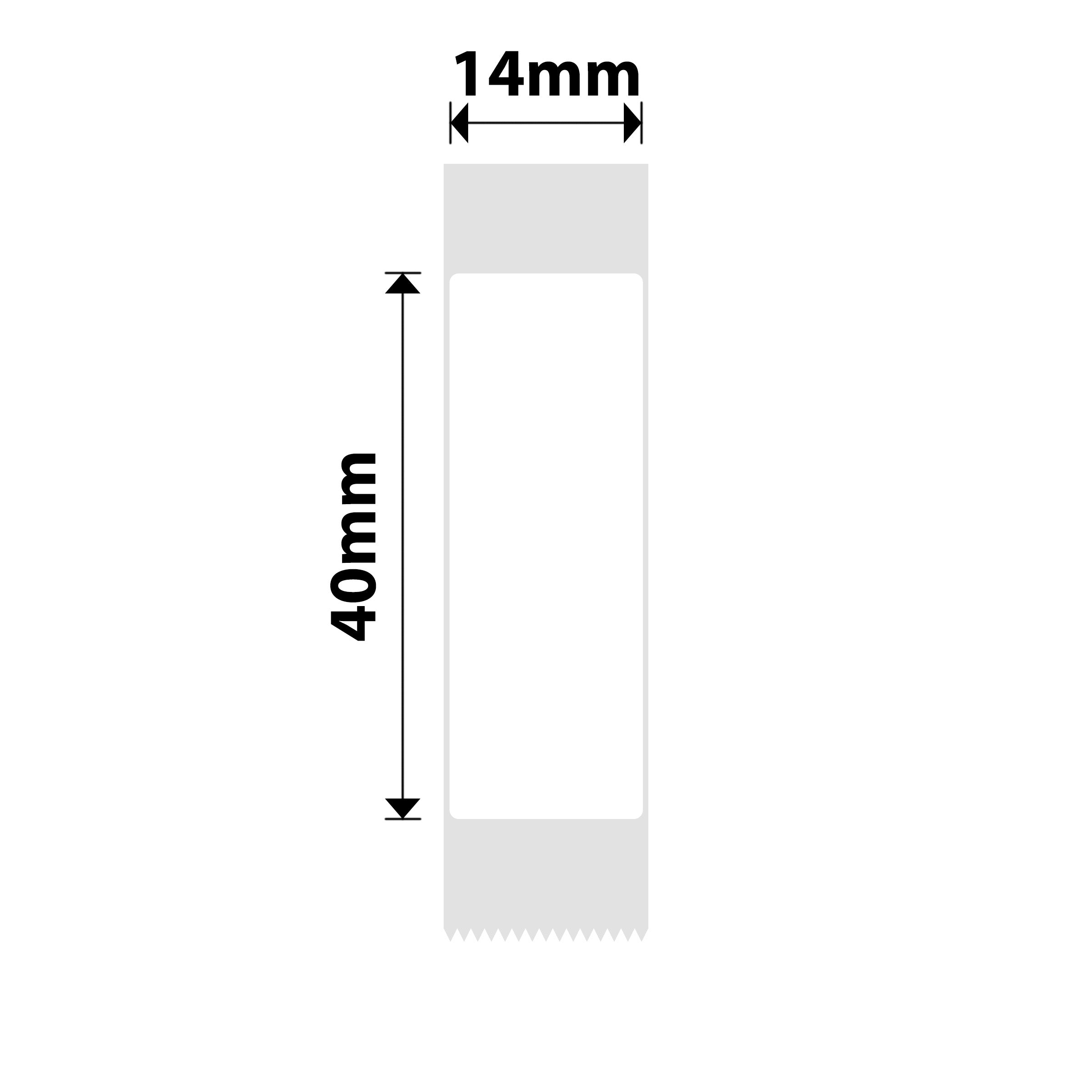 NB136 - NIIMBOT - D11 / D101 / D110 / H1S - 14X40MM - 155 WHITE LABELS