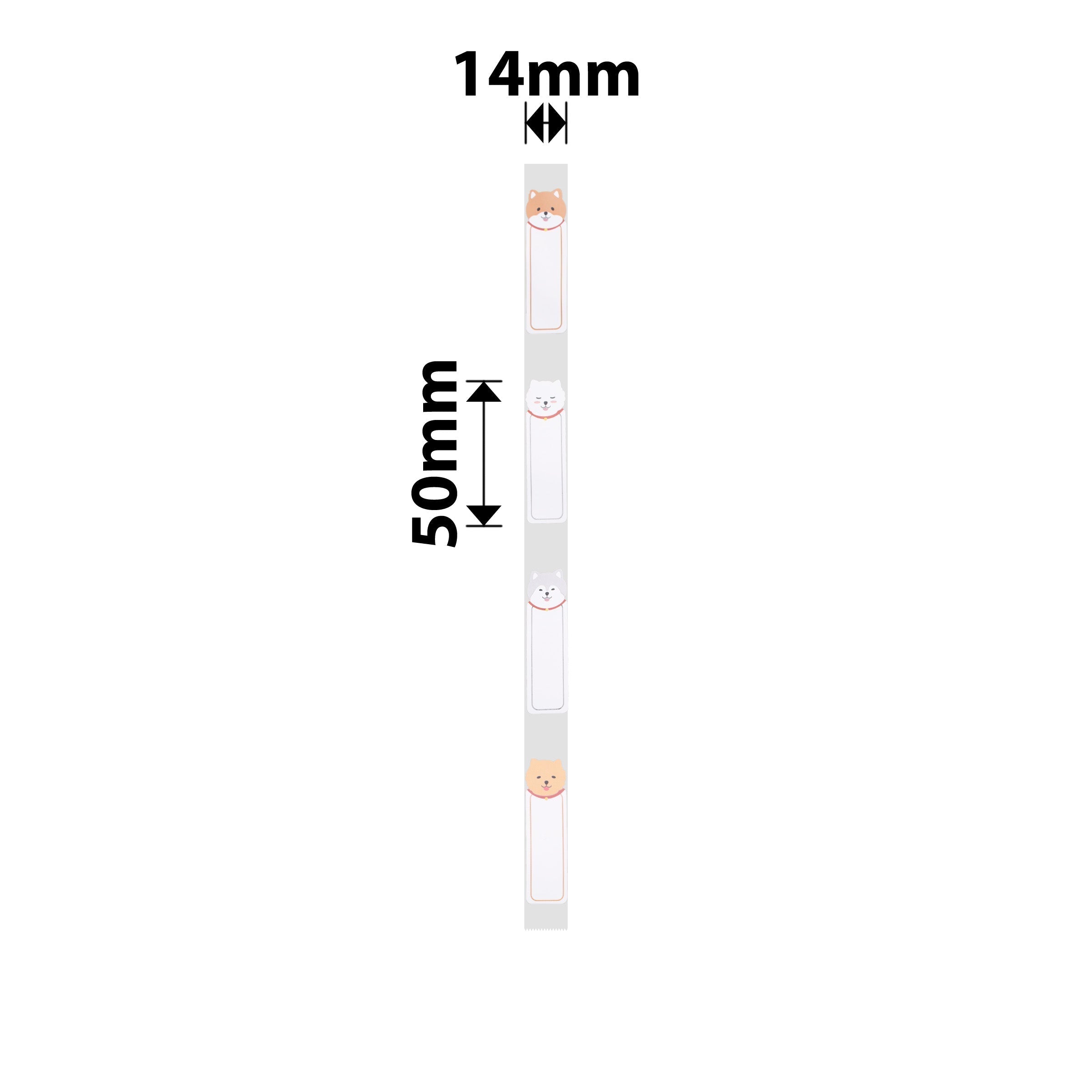 NB177 - NIIMBOT - D11 / D101 / D110 / H1S - 14X50MM - 130 CUTE PUPPY LABELS