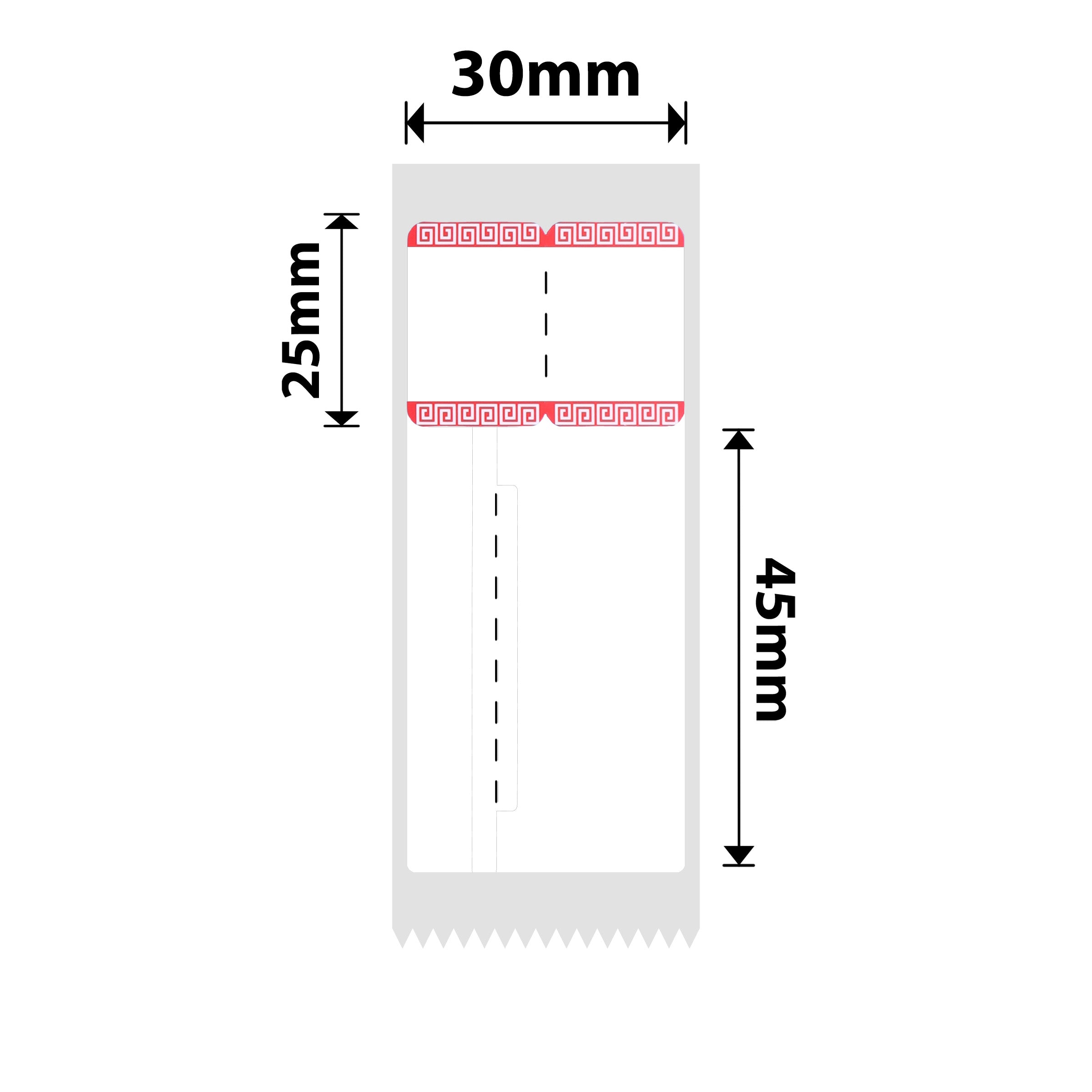 NB204 - NIIMBOT - B1 / B21 / B3S / B4 - 30X70MM - 100 RED BORDER RING JEWELLERY LABELS