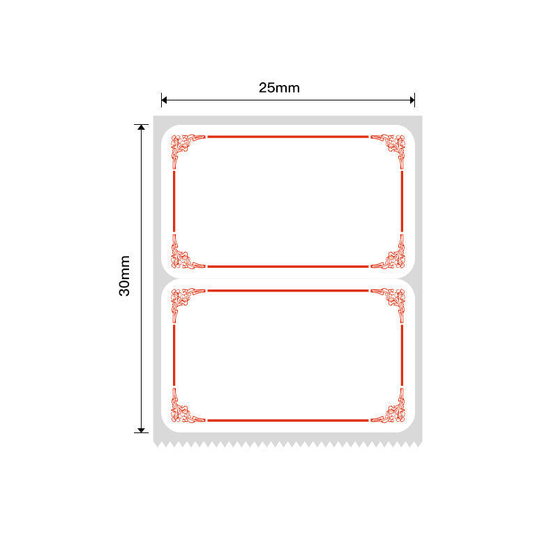 NB209 - NIIMBOT - B1 / B21 / B3S / B4 - 25X30MM - 230 LIGHT RED LABELS