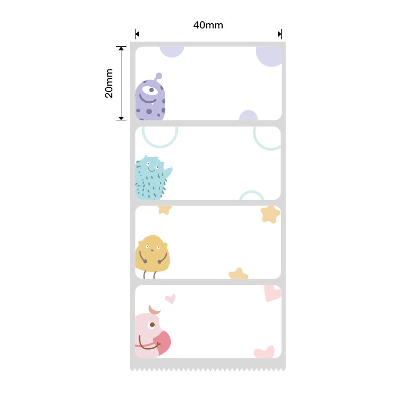 NB215 - NIIMBOT - B1 / B21 / B3S / B4 - 40X20MM - 320 MONSTER LABELS