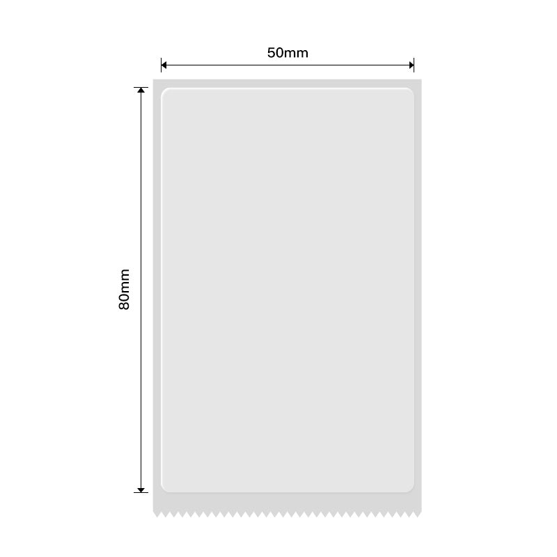 NB225 - NIIMBOT - B1 / B21 / B3S / B4 - 50X80MM - 95 TRANSPARENT LABELS