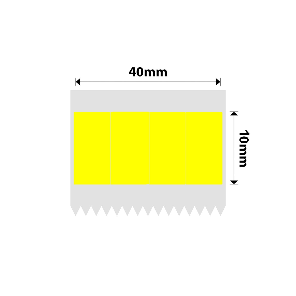 NIIMBOT - B Range - 10x20mm/4R - Yellow 4 Split - 1,200 Labels