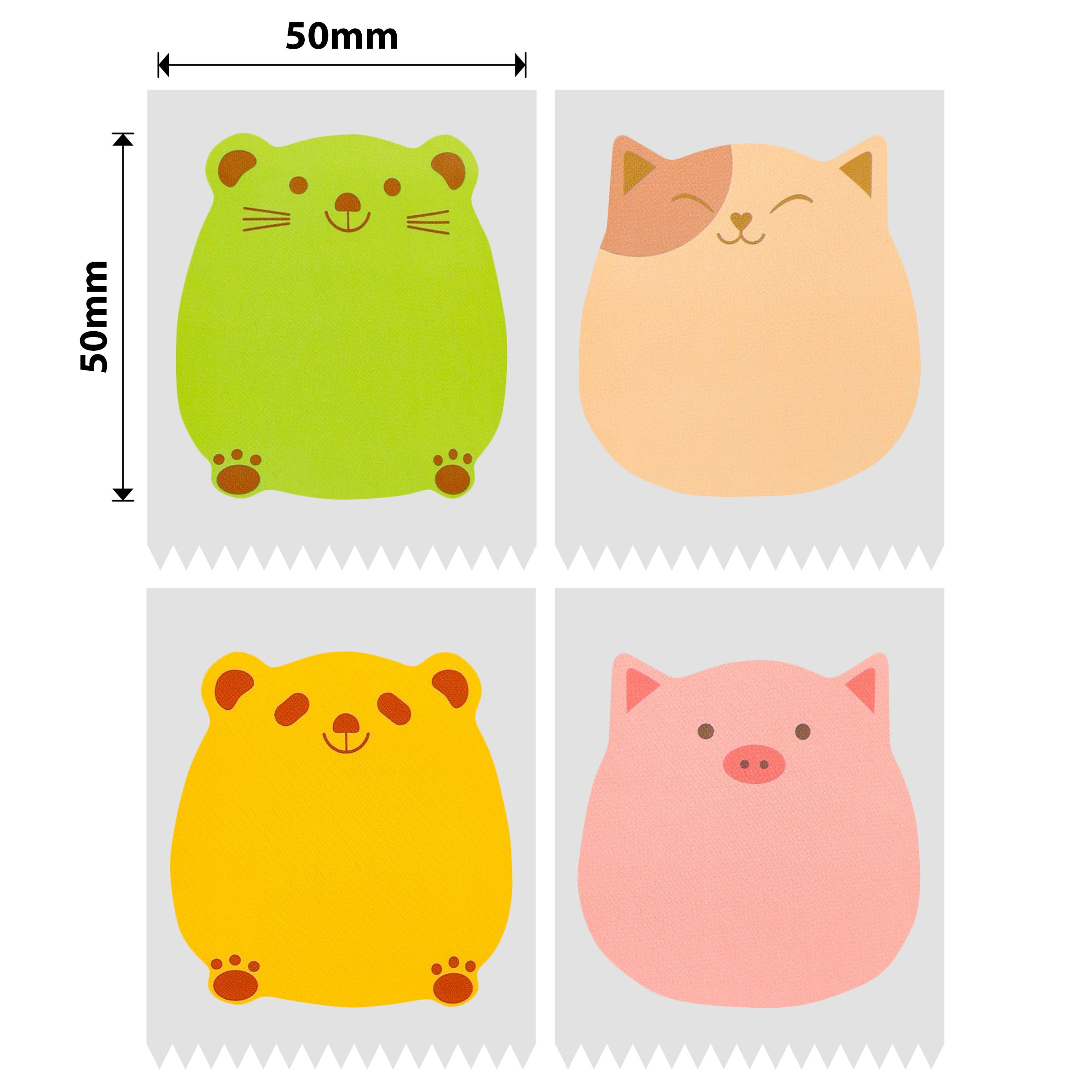 NB237 - NIIMBOT - B1 / B21 / B3S / B4 - 50X50MM - 150 AUSPICIOUS ANIMAL LABELS
