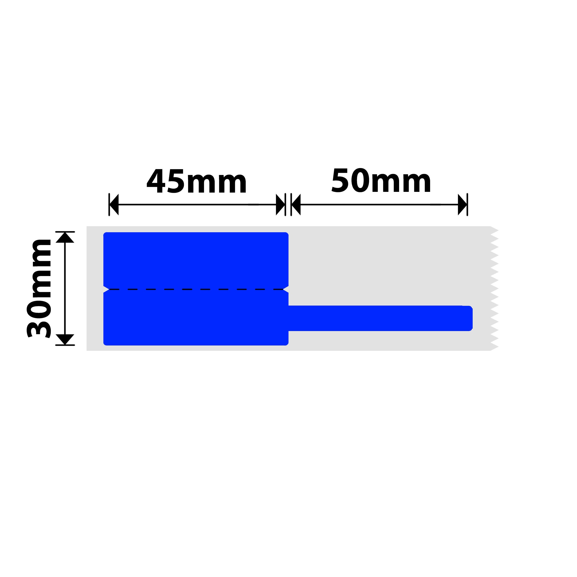 NB254 - NIIMBOT - B1 / B21 / B3S / B4 - 30X95MM - 80 BLUE CABLE LABELS