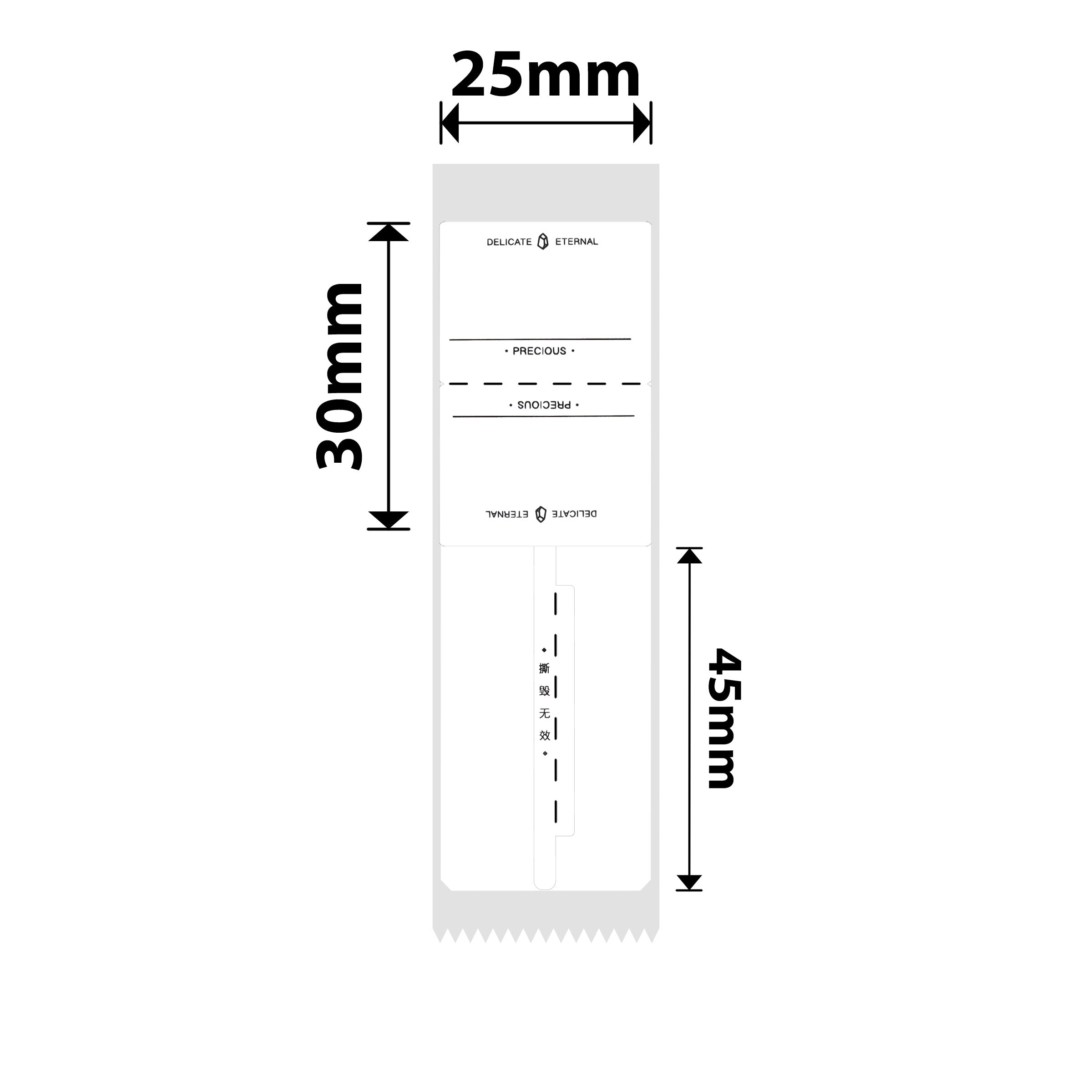 NB259 - NIIMBOT - D101 ONLY - 25X75MM - 90 ETERNAL JEWELLERY TAG LABELS