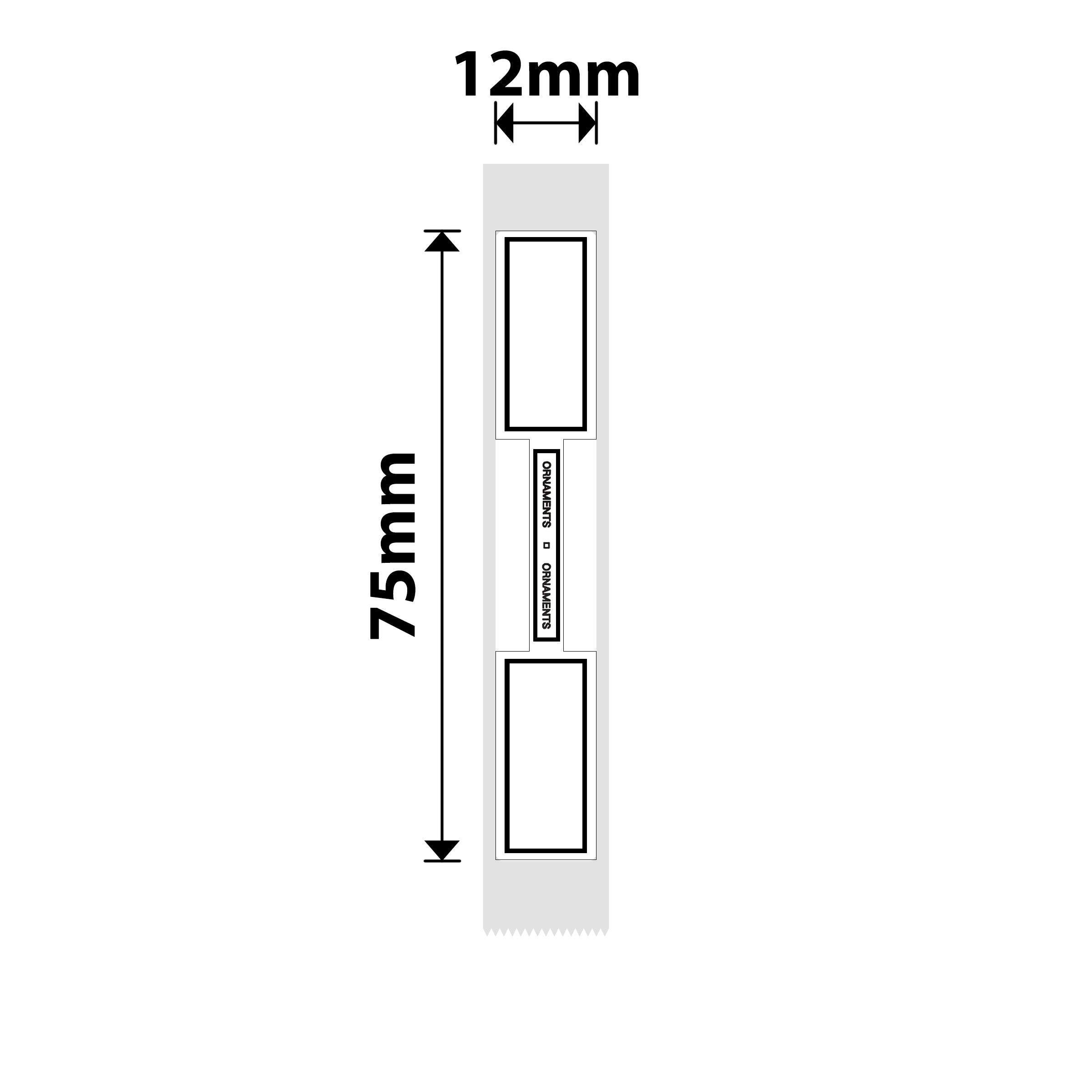 NB276 - NIIMBOT - D11 / D101 / D110 / H1S - 12X75MM - 90 SIMPLE CABLE LABELS