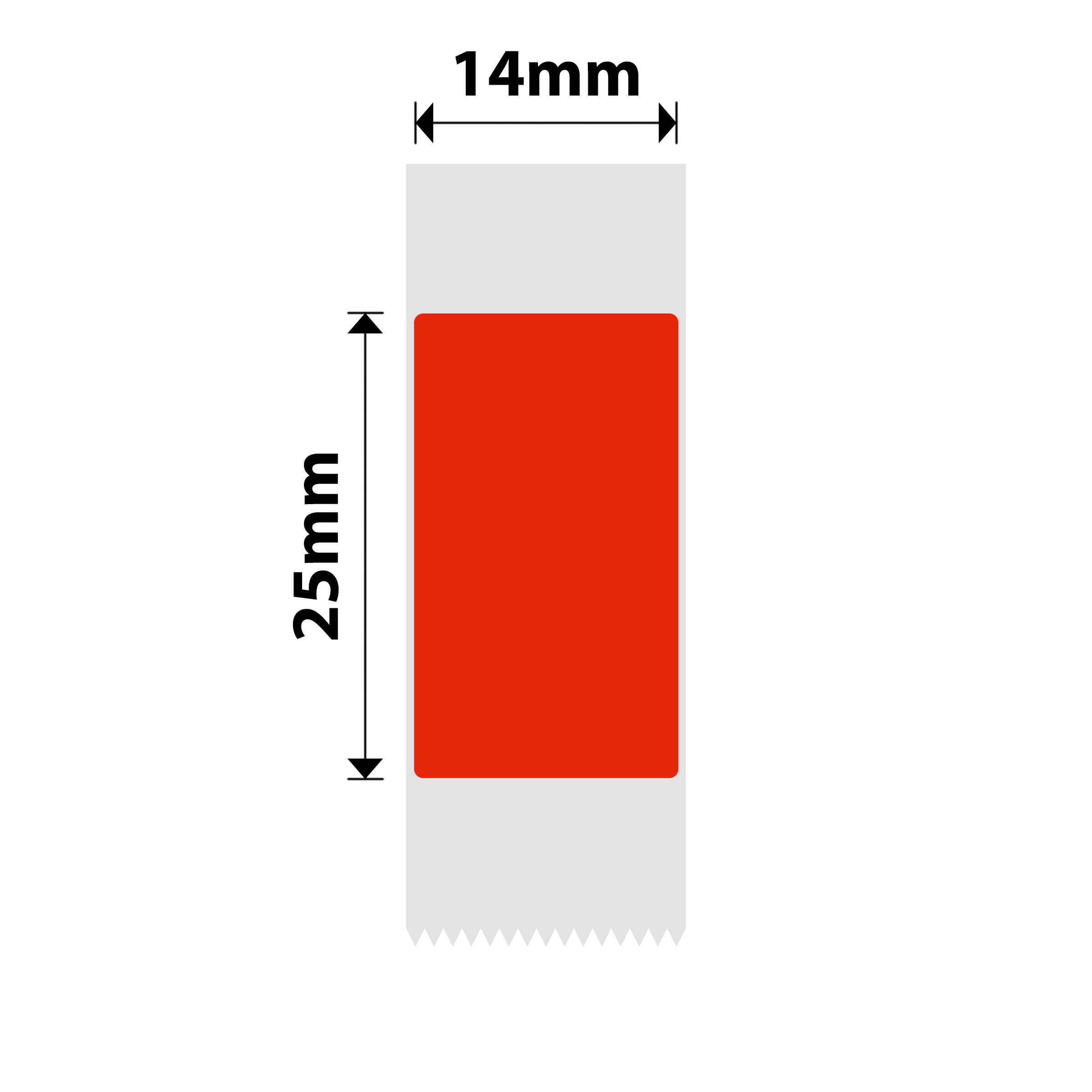 NB278 - NIIMBOT - D11 / D101 / D110 / H1S - 14X25MM - 240 RED LABELS