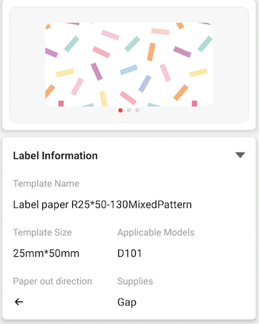 NB307 - NIIMBOT - D101 ONLY - 14X60MM - 125 LITTLE WORLD MIXED LABELS
