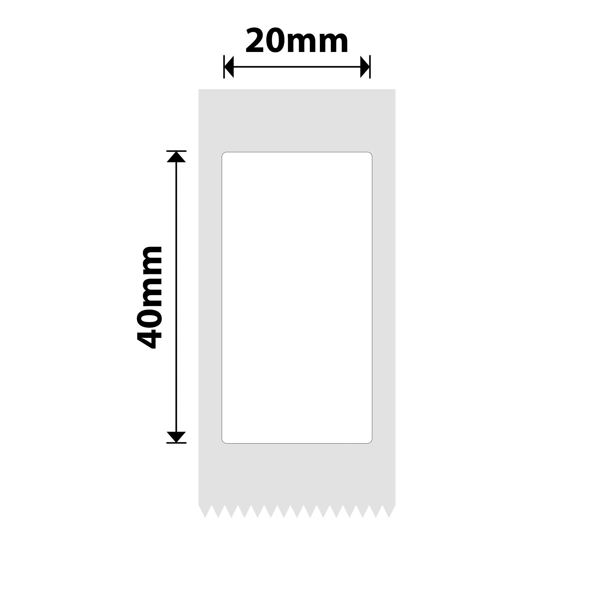 NB314 - NIIMBOT - D101 ONLY - 20X40MM - 160 WHITE LABELS