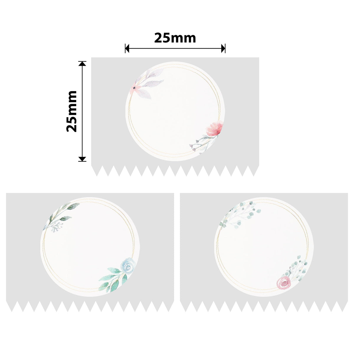 NIIMBOT - D101 Only - 25x25mm - Flower Park Round - 230 Labels