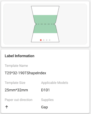 NB347 - NIIMBOT - D101 ONLY - 25X32MM - 185 INDEX MIXED COLOURS LABELS