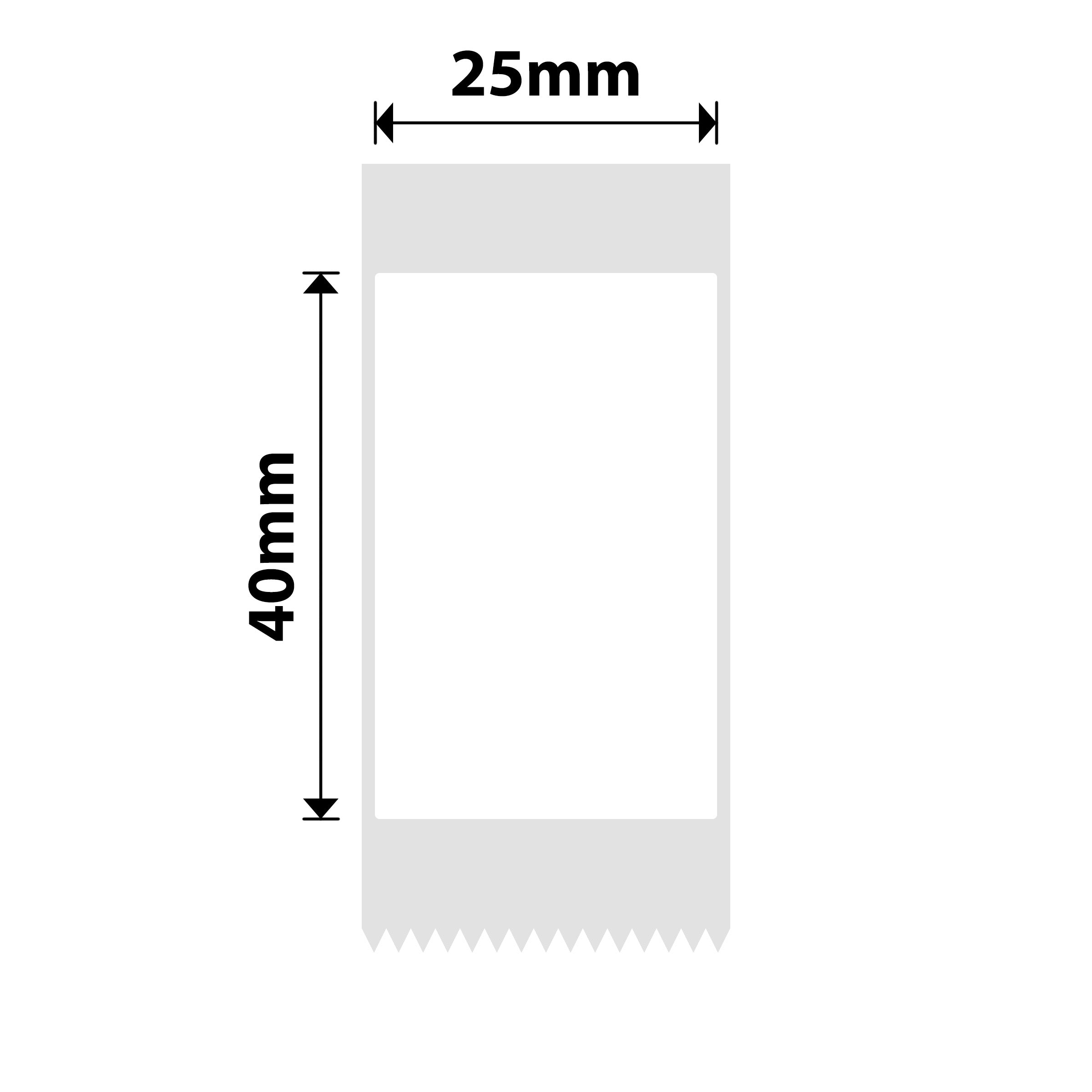 NB358 - NIIMBOT - D101 ONLY - 25X40MM - 160 WHITE LABELS
