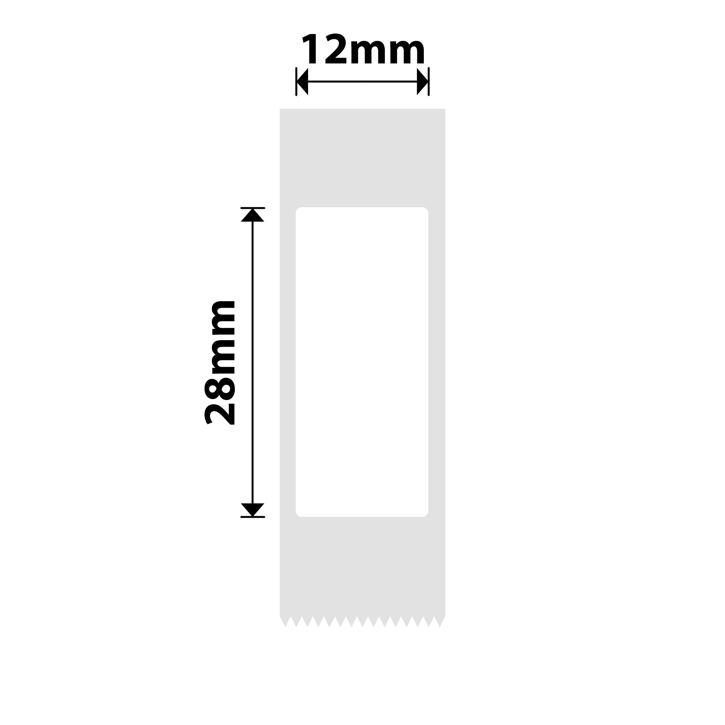 NB384 - NIIMBOT - B18 / N1 - 12X28MM - 200 WHITE LABELS