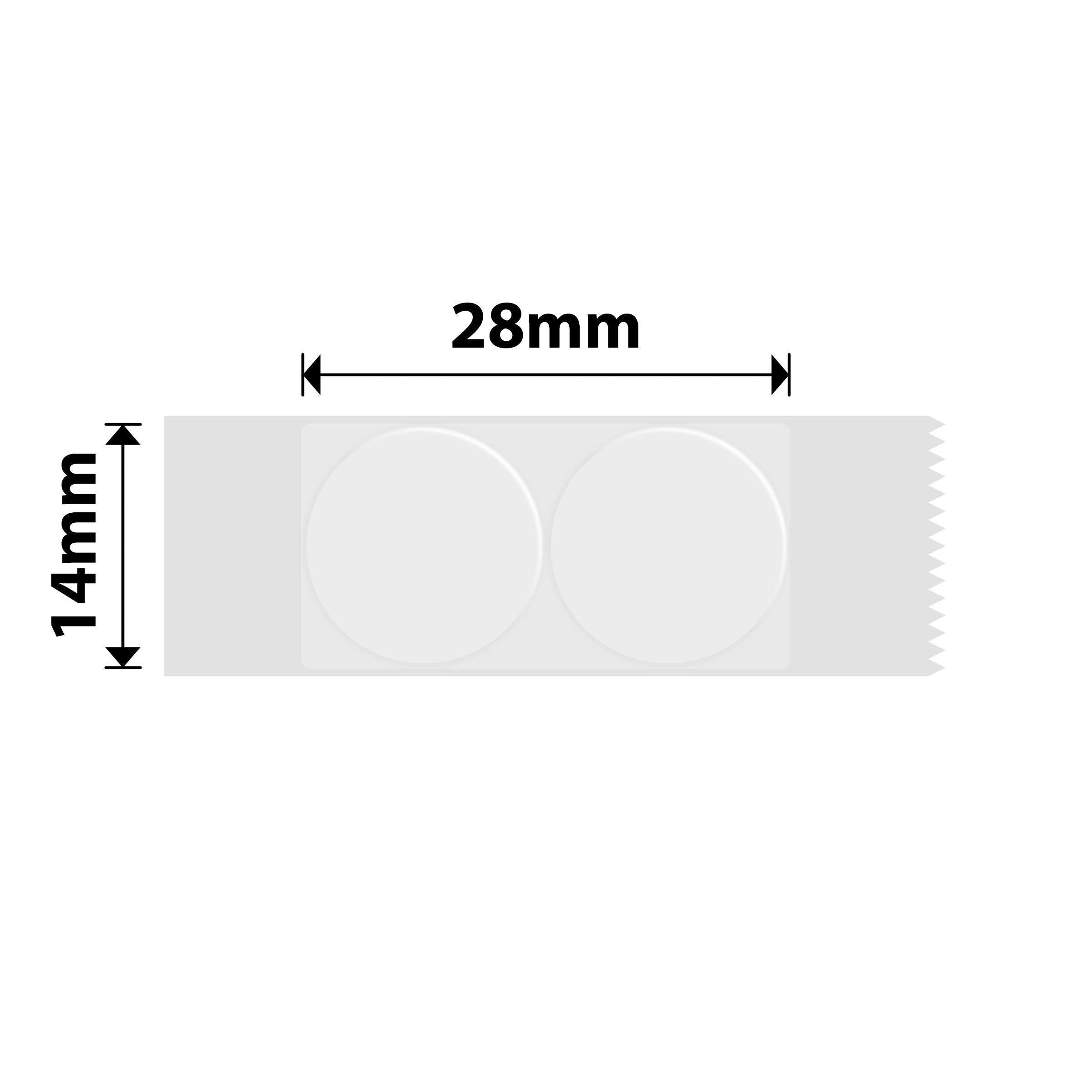 NB386 - NIIMBOT - B18 / N1 - 14X28MM - 195 TRANSPARENT ROUND LABELS
