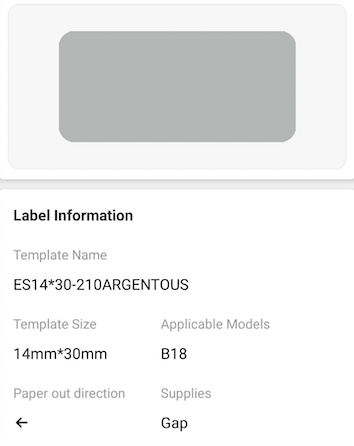 NB393 - NIIMBOT - B18 / N1 - 14X30MM - 210 DARK SILVER LABELS