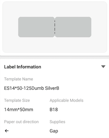 NB410 - NIIMBOT - B18 / N1 - 14X50MM - 130 SILVER LABELS