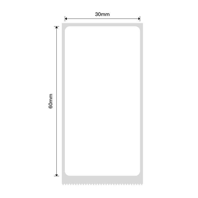 NB440 - NIIMBOT - B1 / B21 / B3S / B4 - 30X60MM - 125 WHITE LABELS