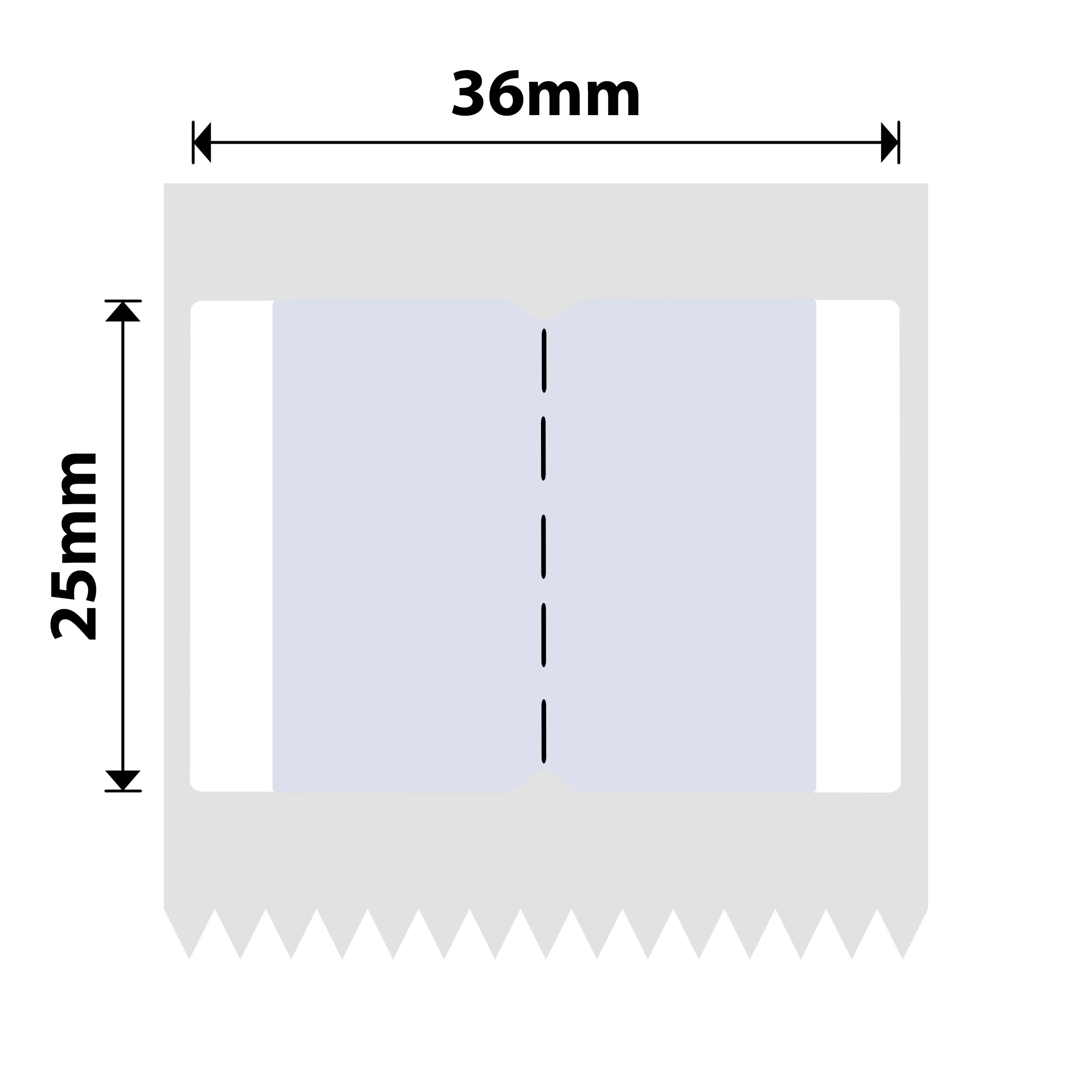 NB443 - NIIMBOT - B1 / B21 / B3S / B4 - 36X25MM - 260 GREY INDEX STICKER LABELS