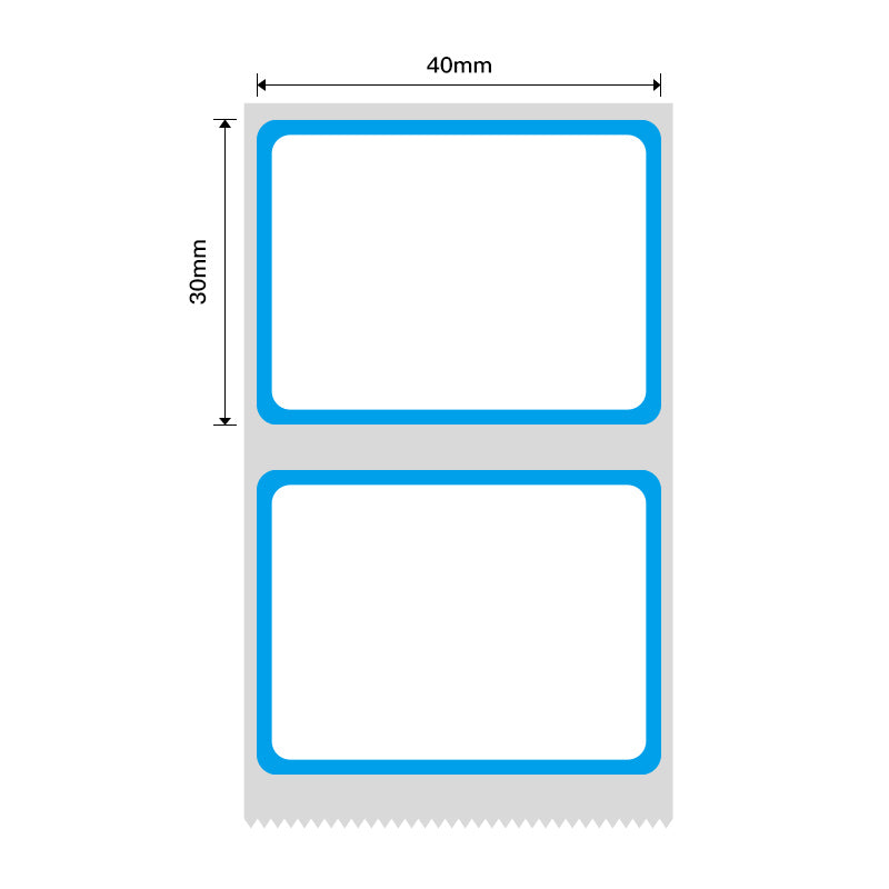 NB445 - NIIMBOT - B1 / B21 / B3S / B4 - 40X30MM - 230 BLUE FRAME LABELS