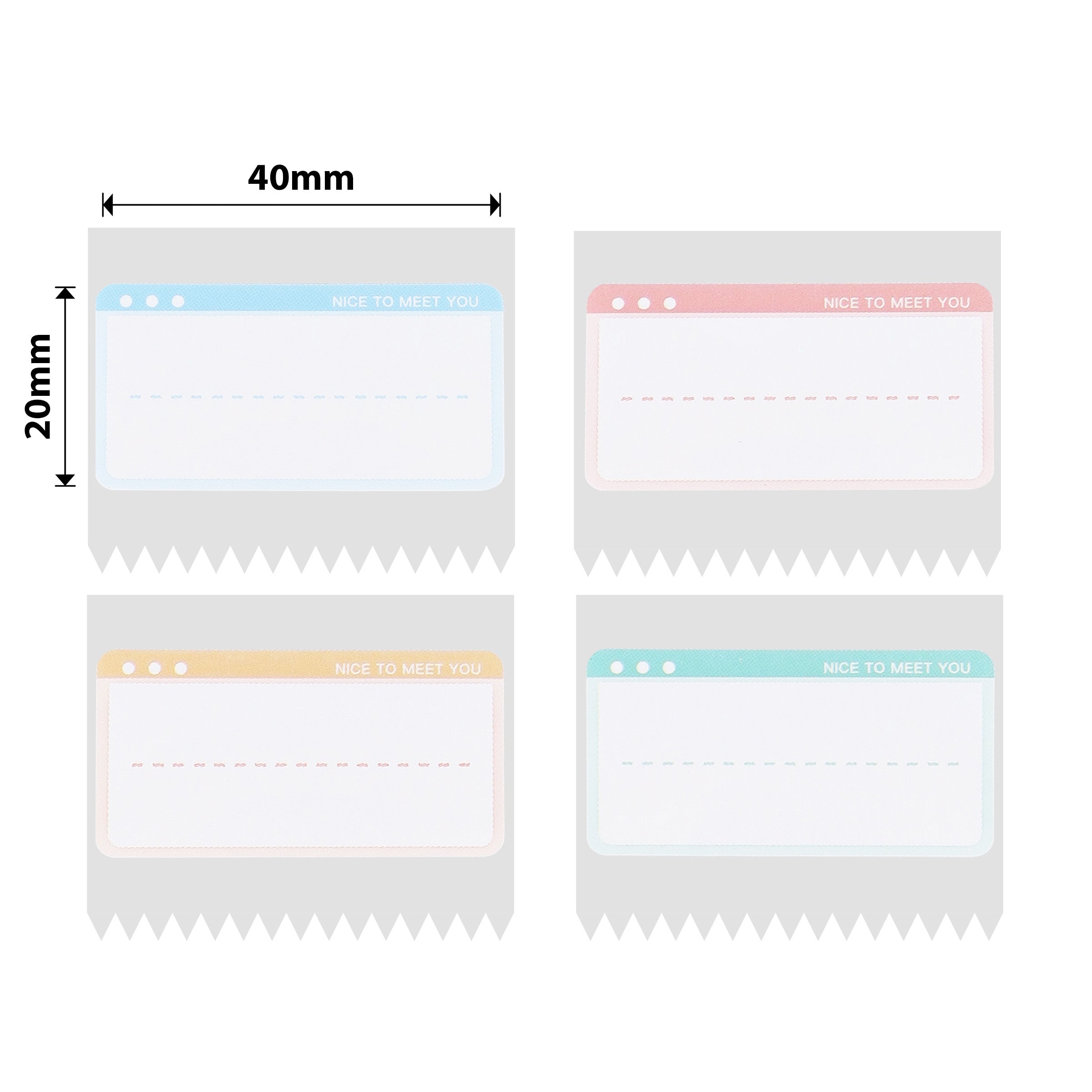 NB456 - NIIMBOT - B1 / B21 / B3S / B4 - 40X20MM - 320 NICE TO MEET YOU LABELS