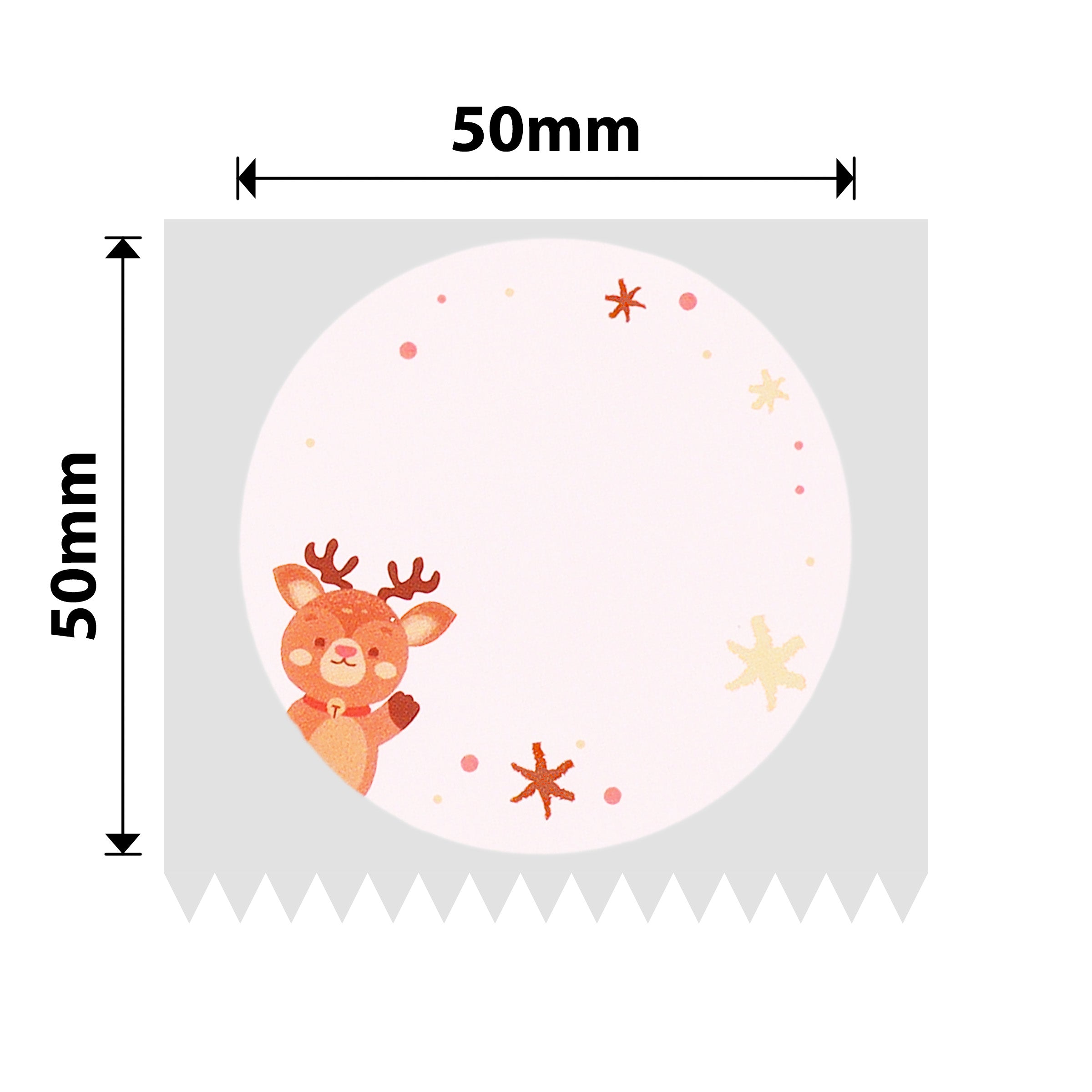 NB500 - NIIMBOT - B1 / B21 / B3S / B4 - 50X50MM - 140 CHRISTMAS ELK LABELS