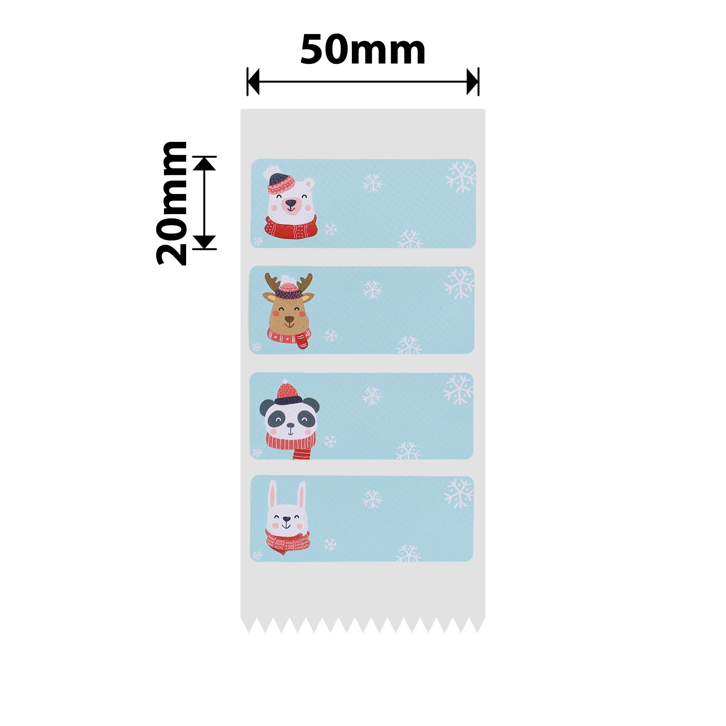 NB501 - NIIMBOT - B1 / B21 / B3S / B4 - 50X20MM - 320 CHRISTMAS CUTE LABELS