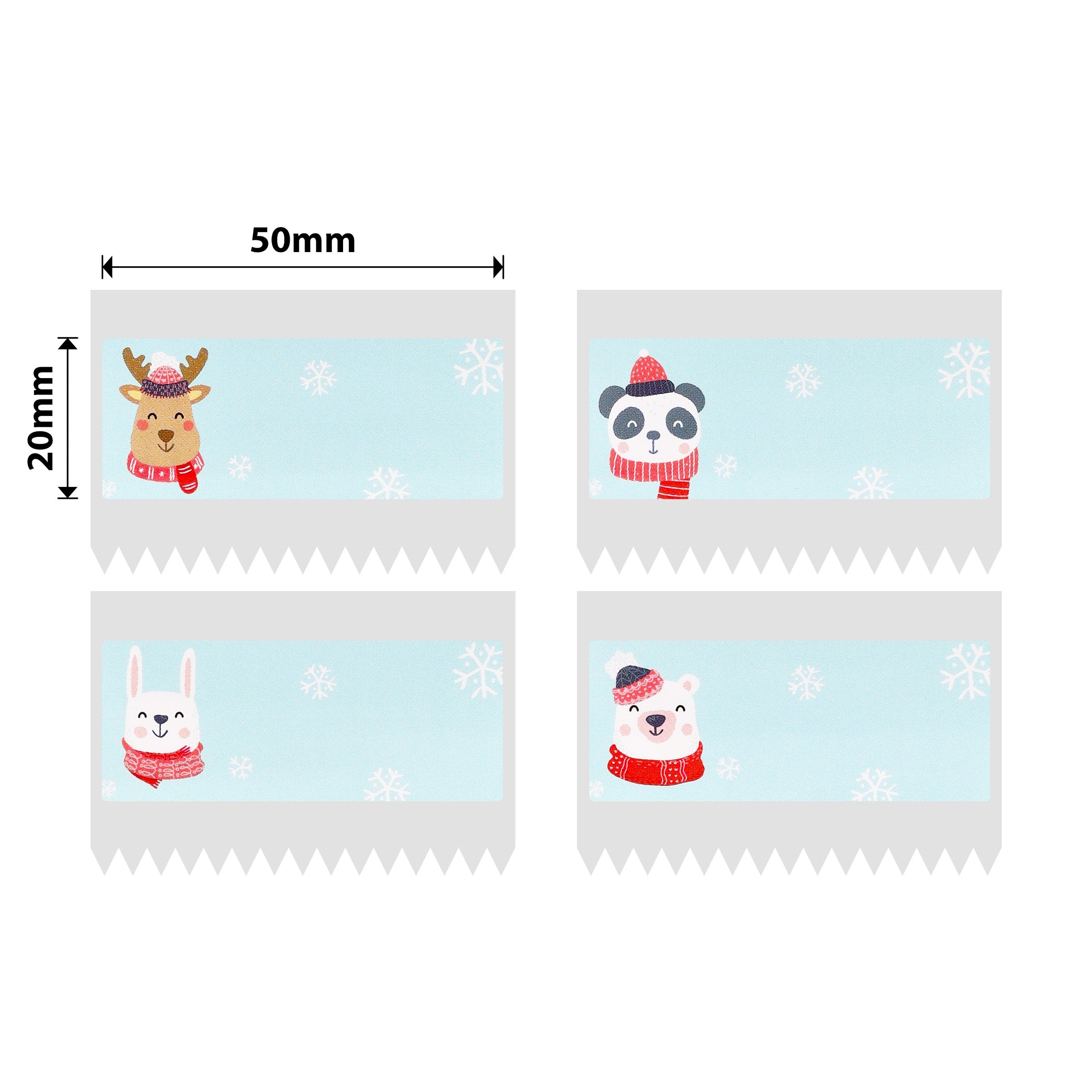 NB501 - NIIMBOT - B1 / B21 / B3S / B4 - 50X20MM - 320 CHRISTMAS CUTE LABELS