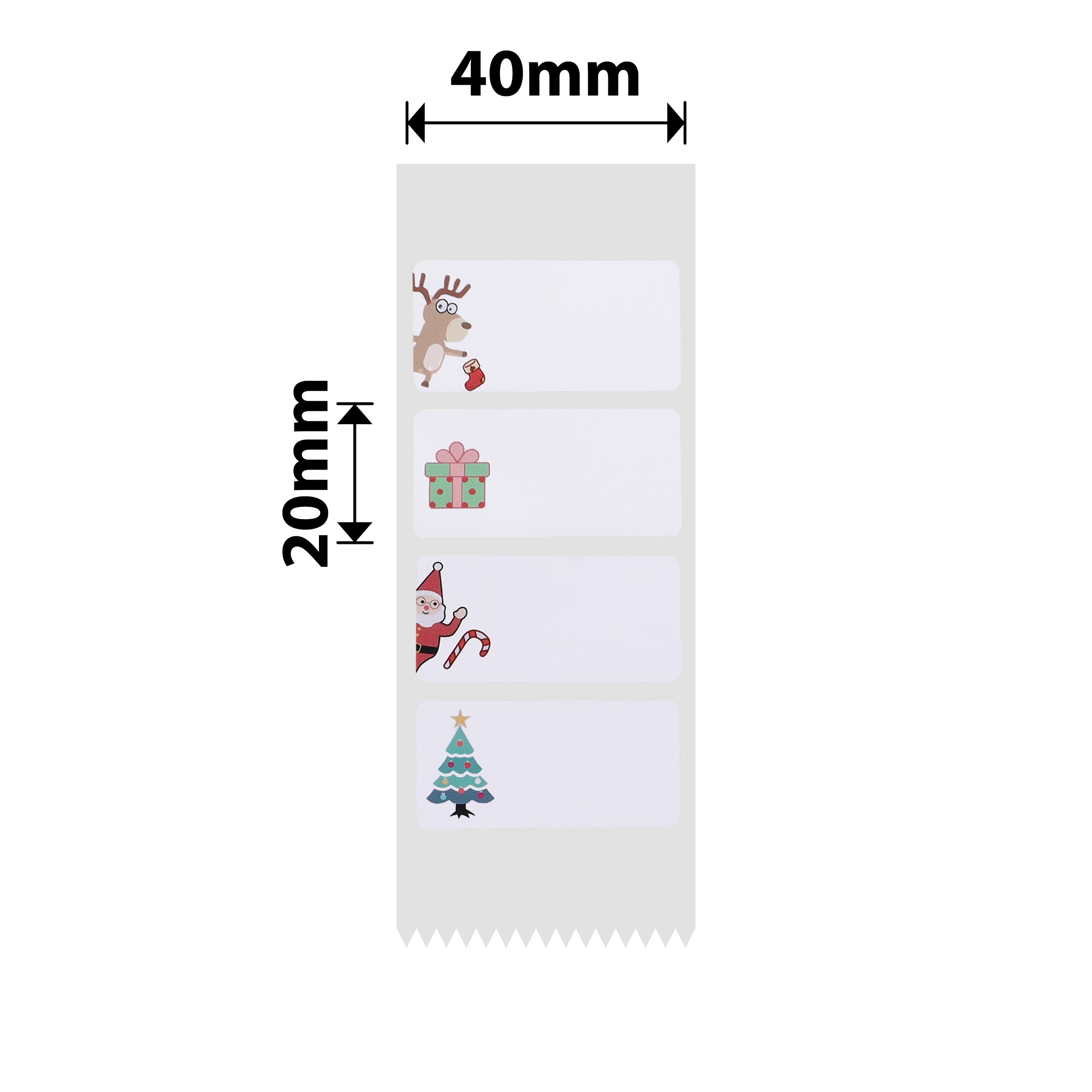 NB502 - NIIMBOT - B1 / B21 / B3S / B4 - 40X20MM - 320 CHRISTMAS LABELS