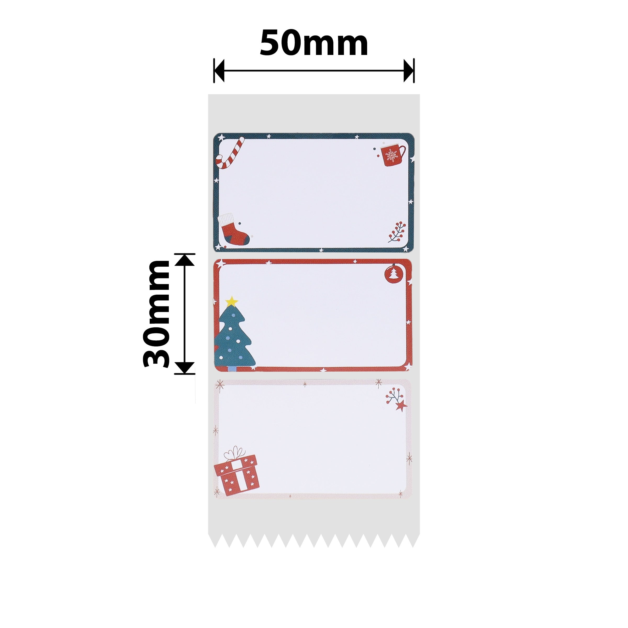 NB503 - NIIMBOT - B1 / B21 / B3S / B4 - 50X30MM - 230 CHRISTMAS HEART LABELS