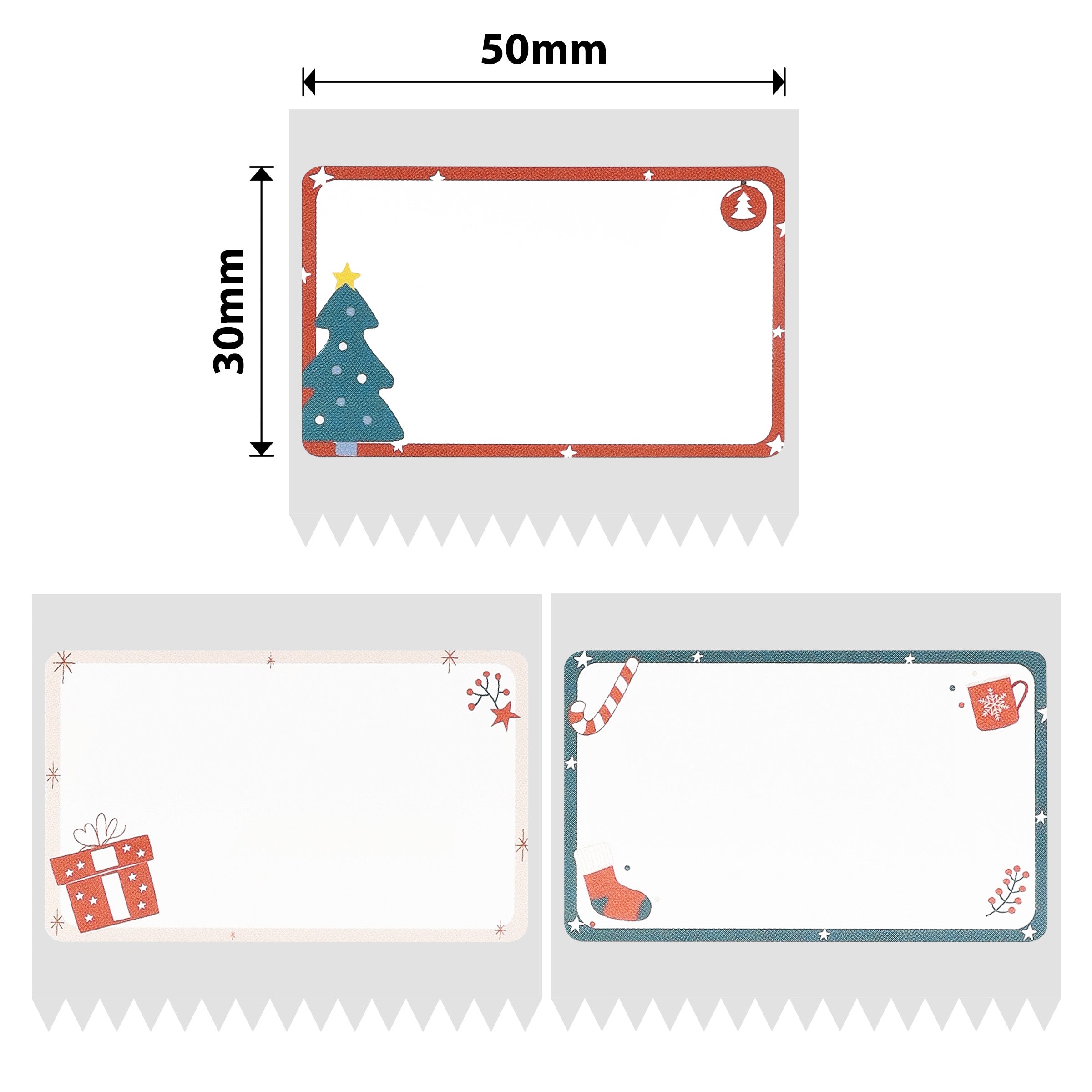 NB503 - NIIMBOT - B1 / B21 / B3S / B4 - 50X30MM - 230 CHRISTMAS HEART LABELS